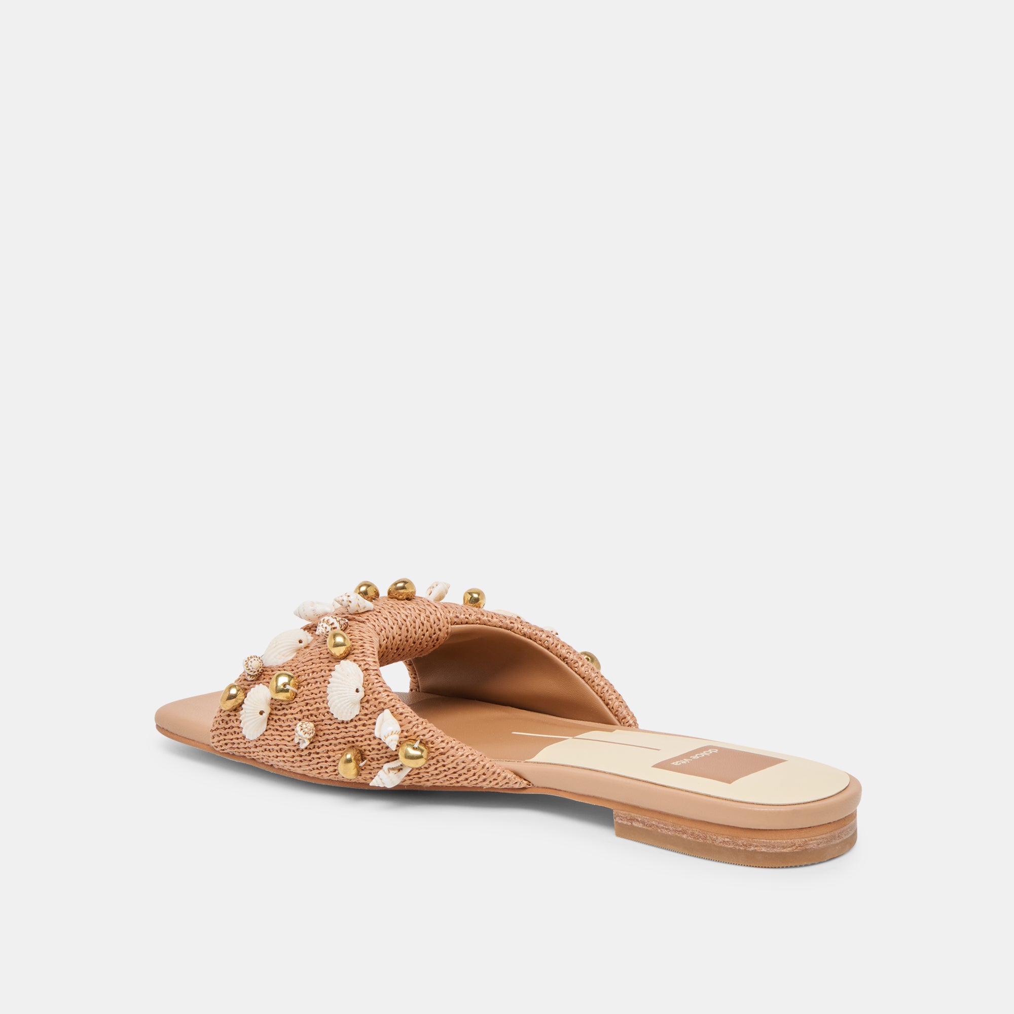 LIZZA SANDALS TOFFEE BEADED RAFFIA - Image 6