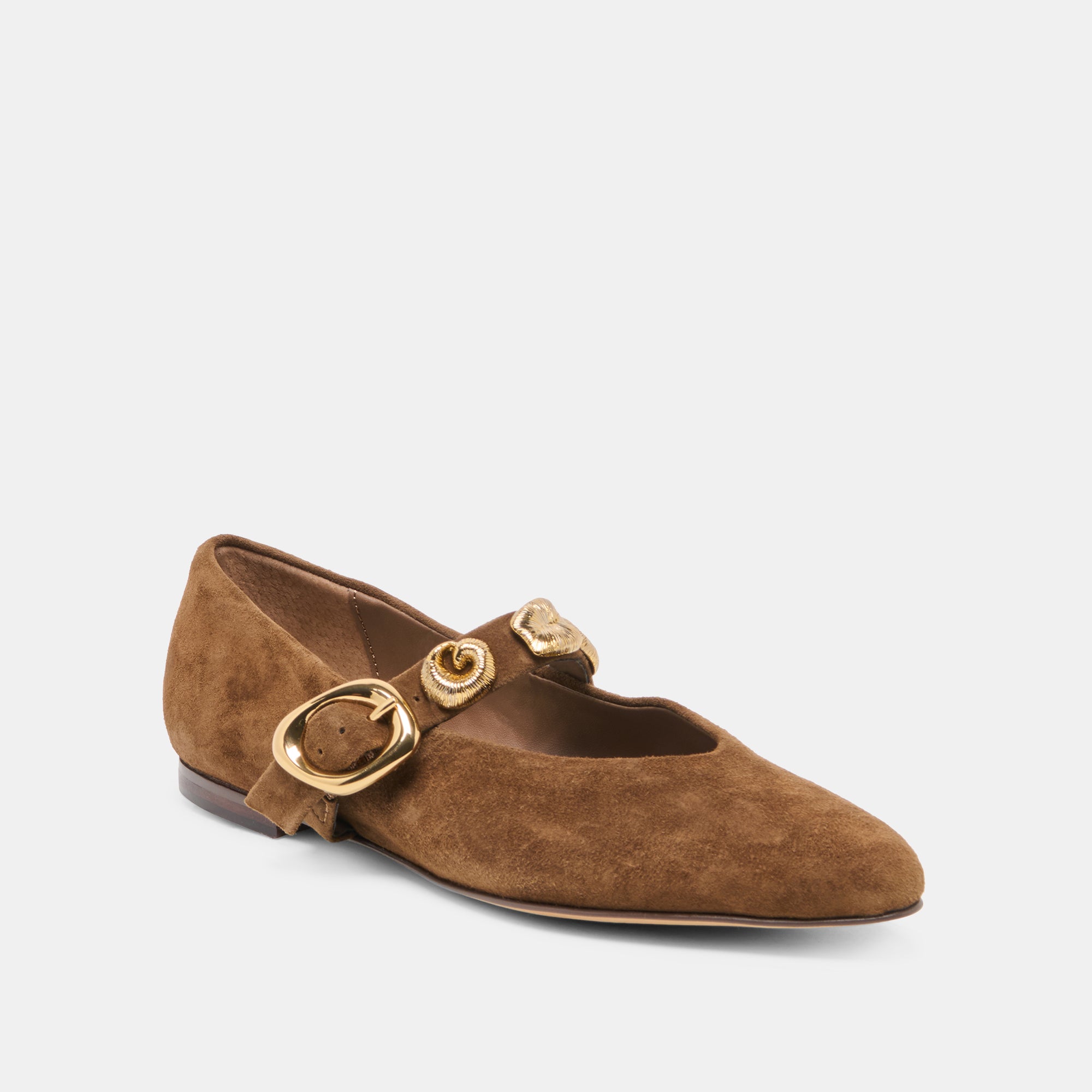 LOREE BALLET FLATS CHESTNUT SUEDE - Image 2