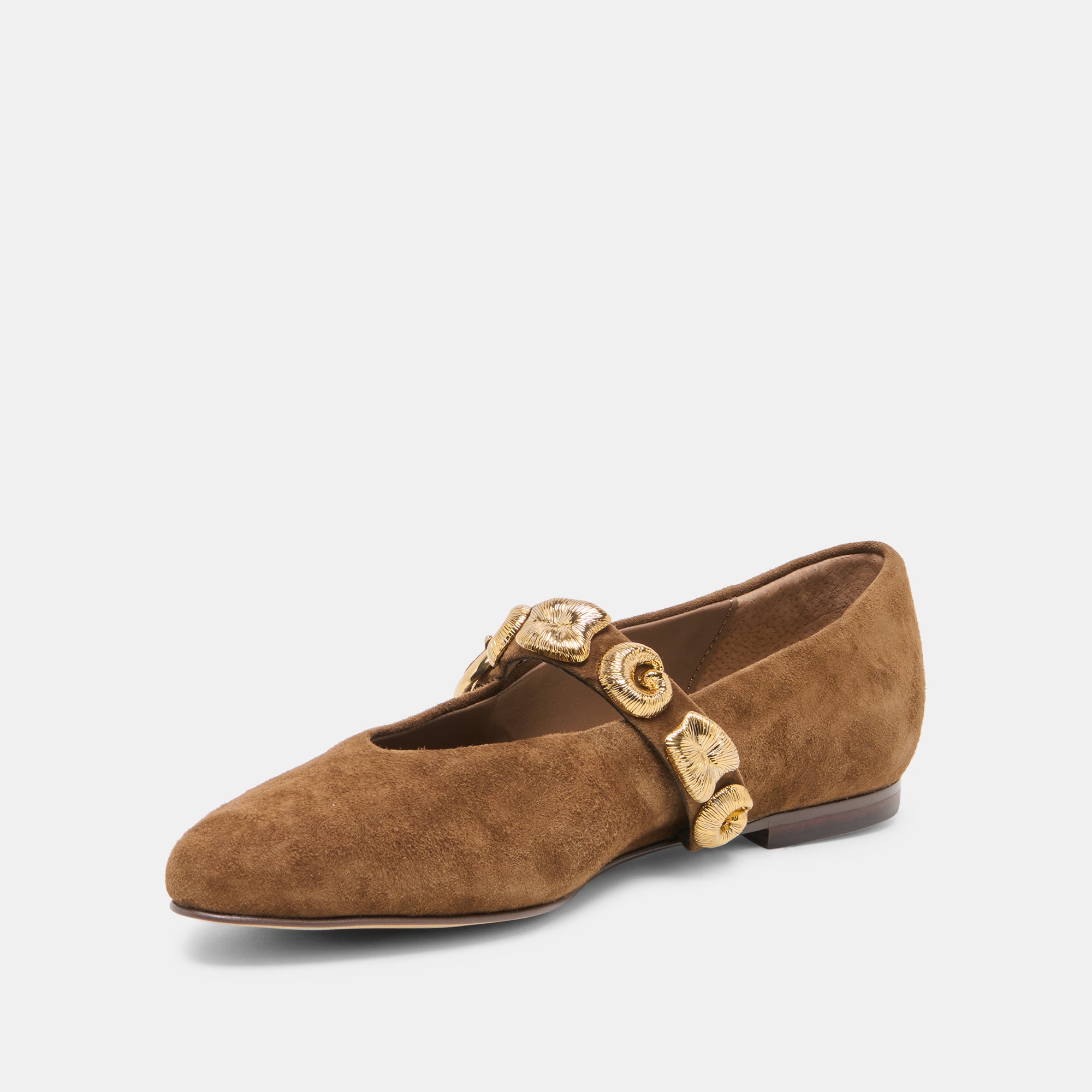 LOREE BALLET FLATS CHESTNUT SUEDE - Image 4