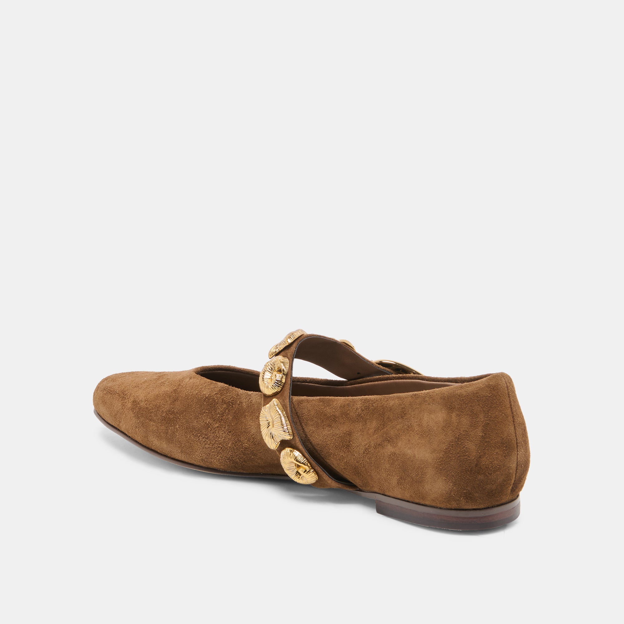 LOREE BALLET FLATS CHESTNUT SUEDE - Image 5