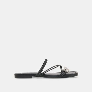LYNDEE BEAD SANDALS BLACK STELLA