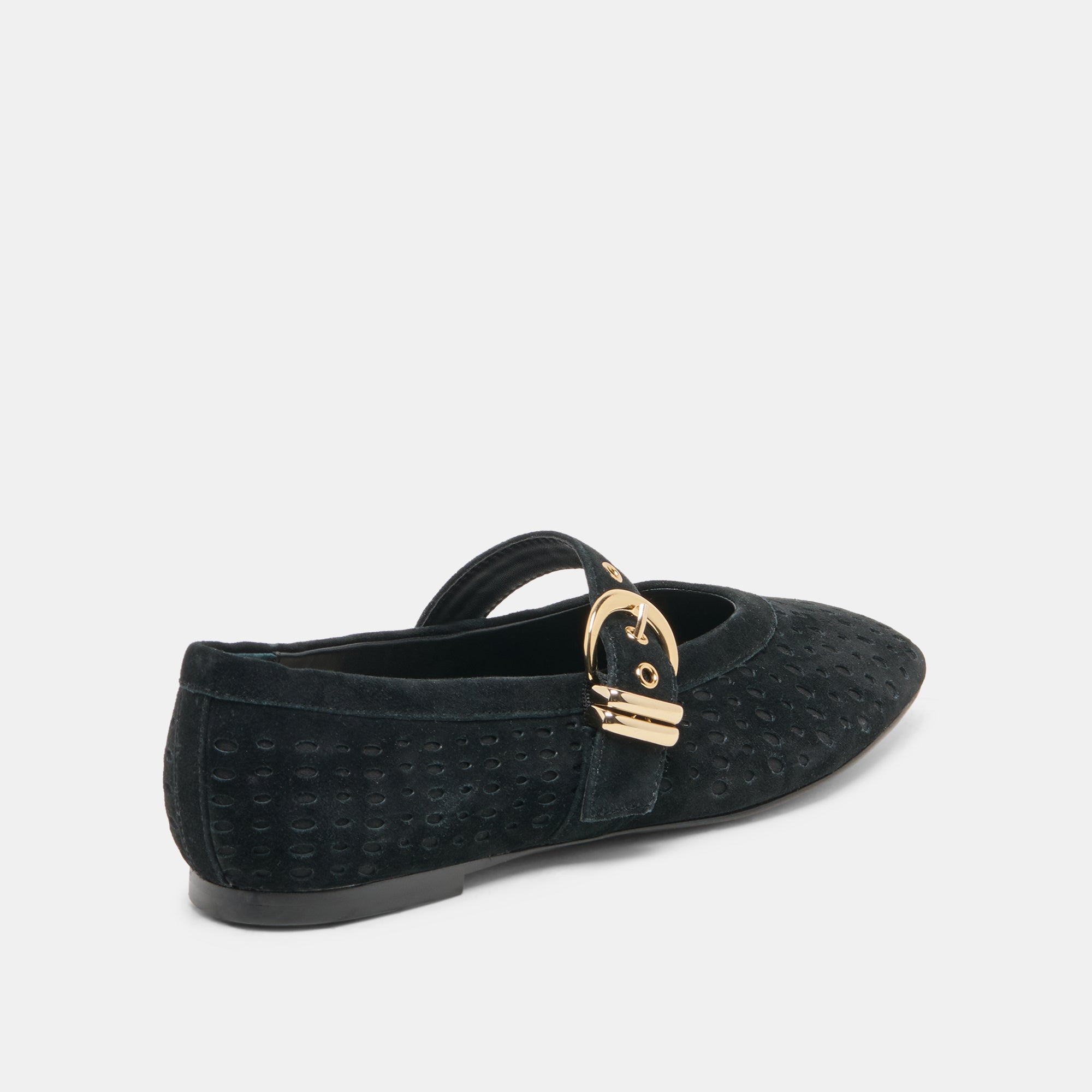 MIKELA BALLET FLATS ONYX PERFORATED SUEDE - Image 3