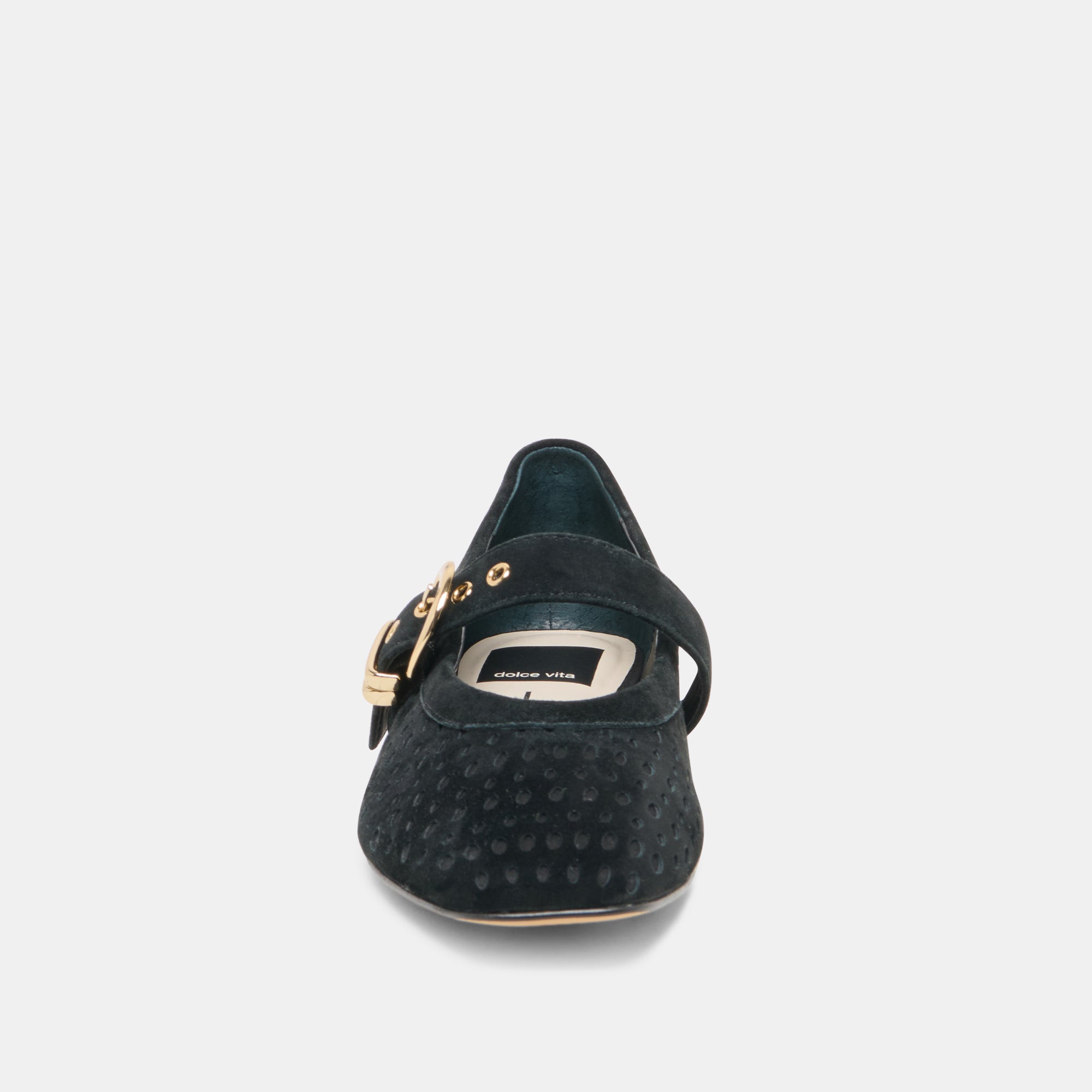 MIKELA BALLET FLATS ONYX PERFORATED SUEDE - Image 6