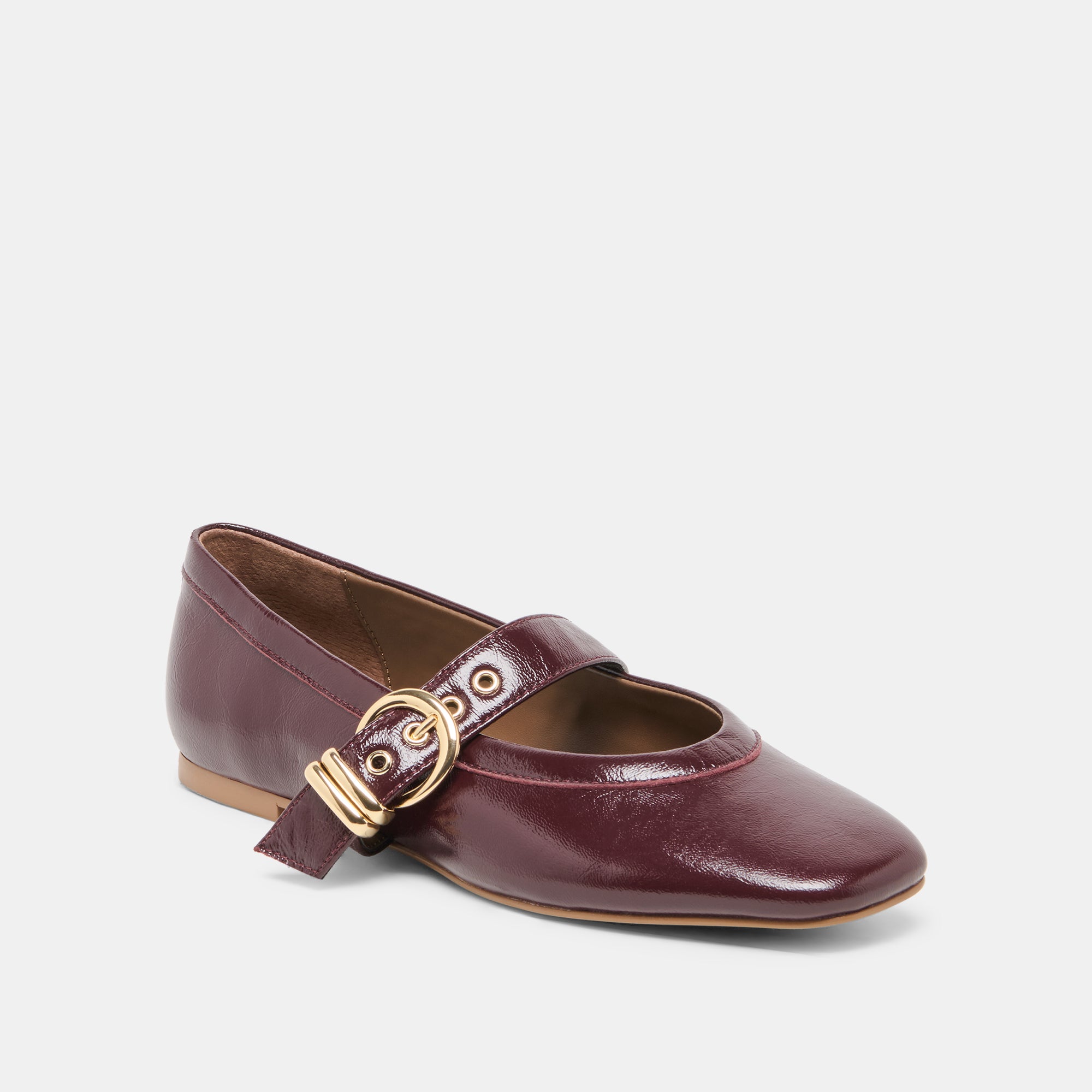 MIKEL BALLET FLATS PLUM LEATHER - Image 2
