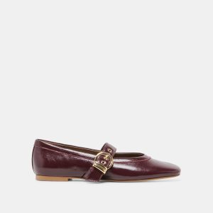 MIKEL BALLET FLATS PLUM LEATHER