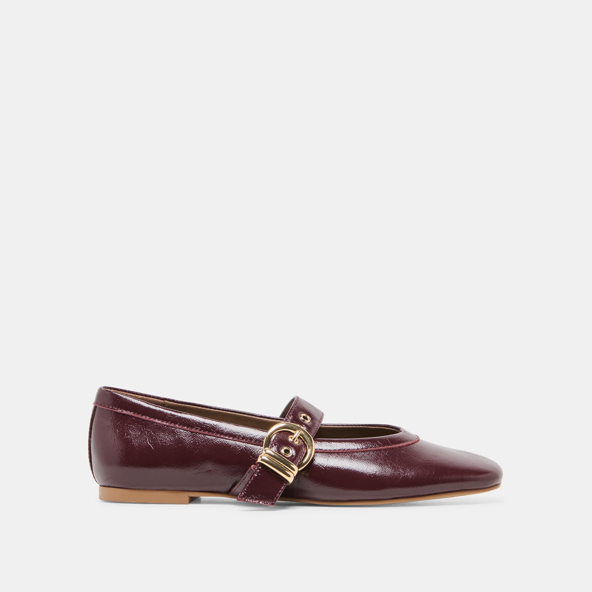 MIKEL BALLET FLATS PLUM LEATHER