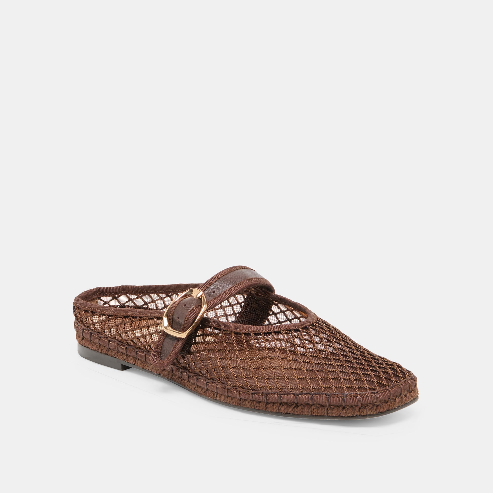 MILIE FLATS CHOCOLATE WOVEN MESH - Image 3