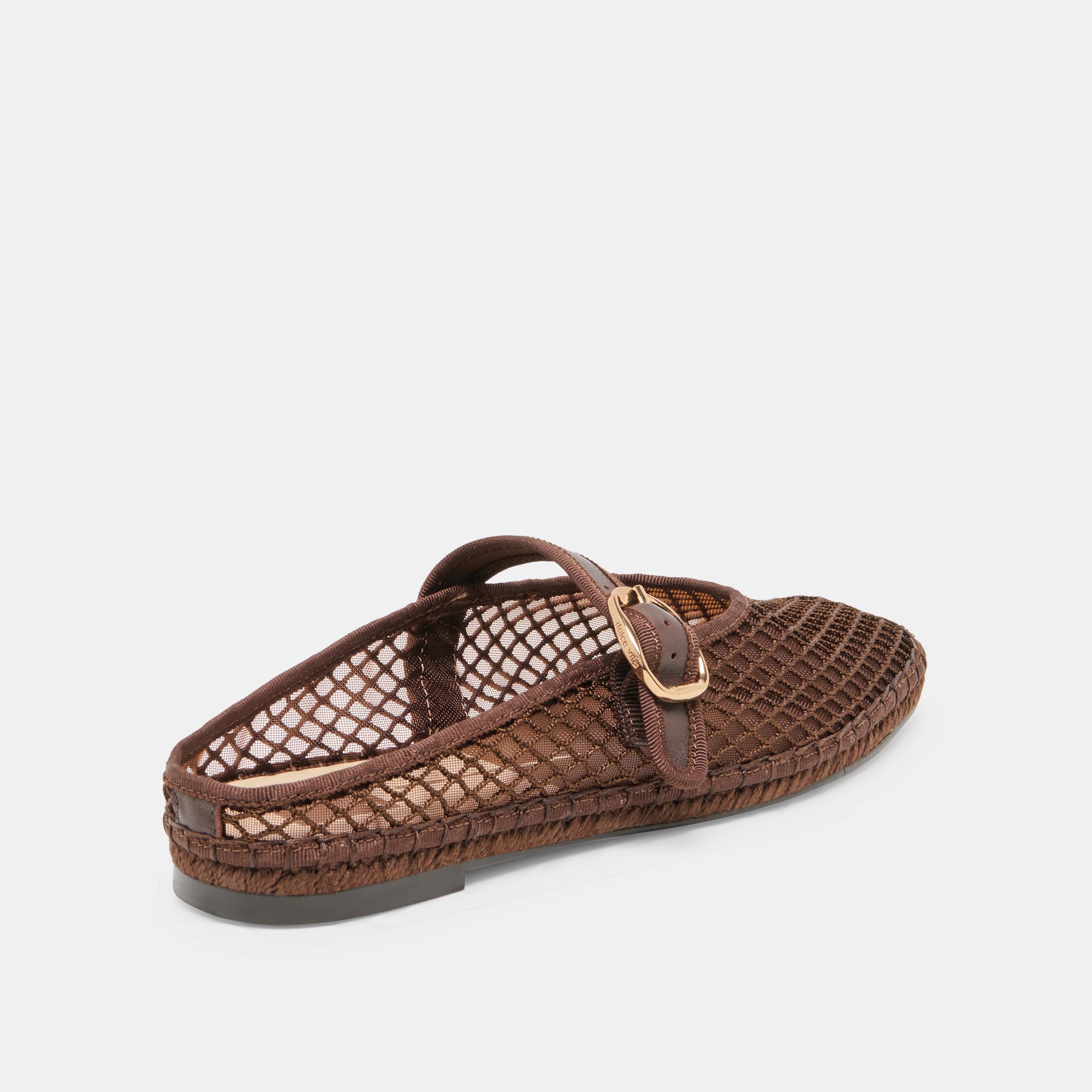 MILIE FLATS CHOCOLATE WOVEN MESH - Image 5