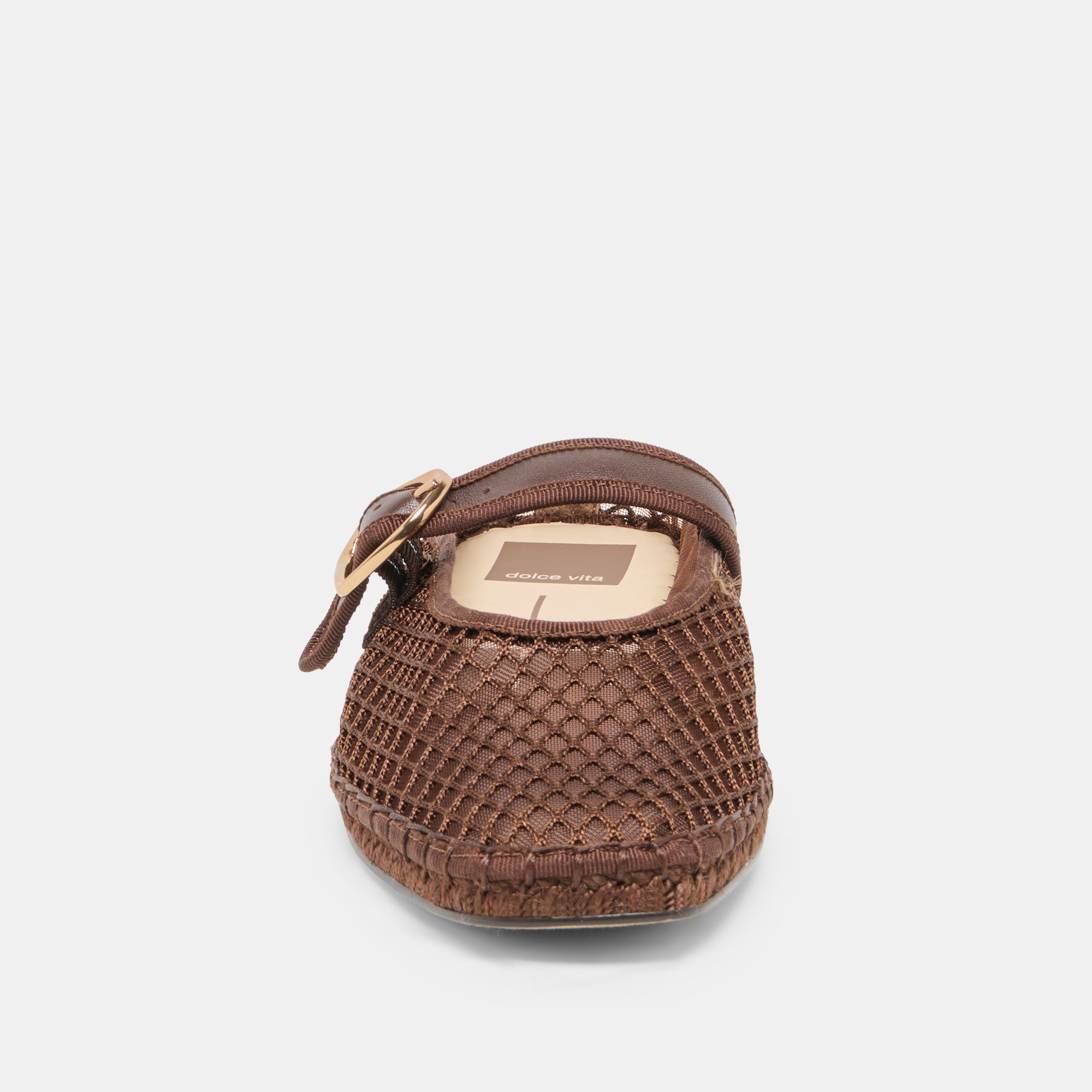 MILIE FLATS CHOCOLATE WOVEN MESH - Image 8