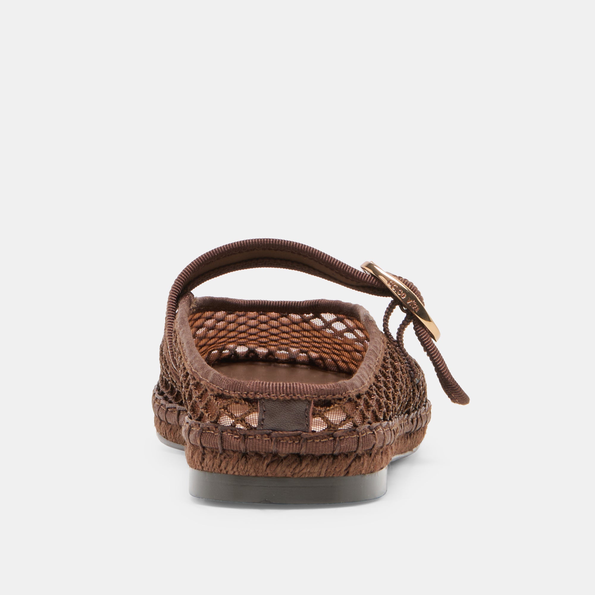 MILIE FLATS CHOCOLATE WOVEN MESH - Image 9