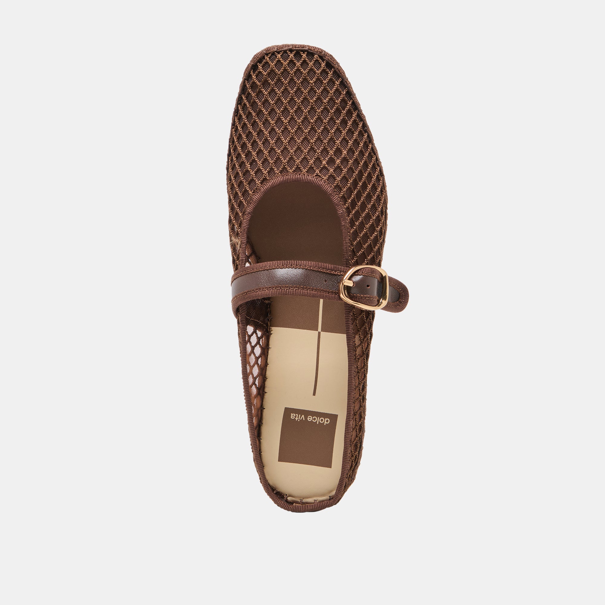 MILIE FLATS CHOCOLATE WOVEN MESH - Image 10