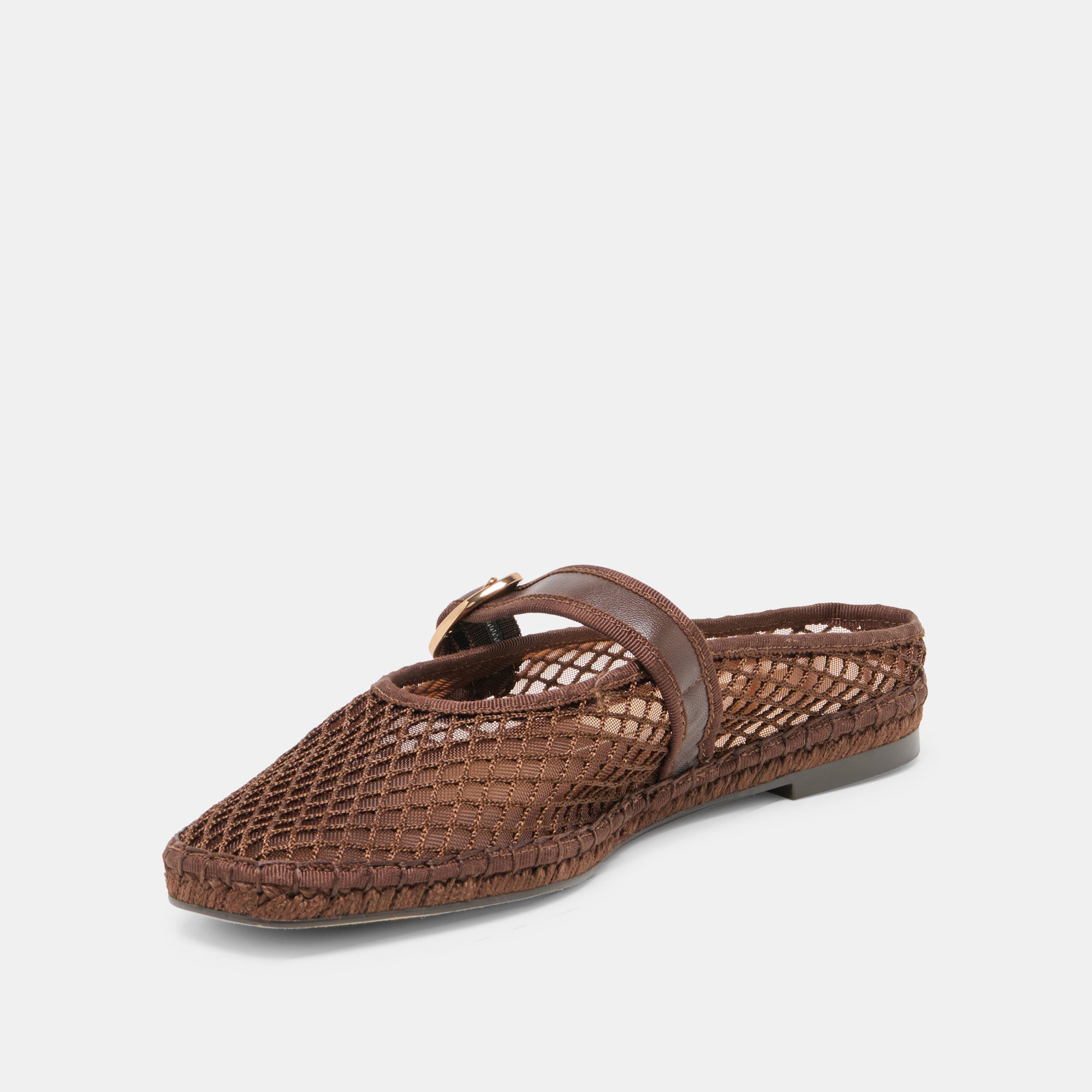 MILIE FLATS CHOCOLATE WOVEN MESH - Image 6