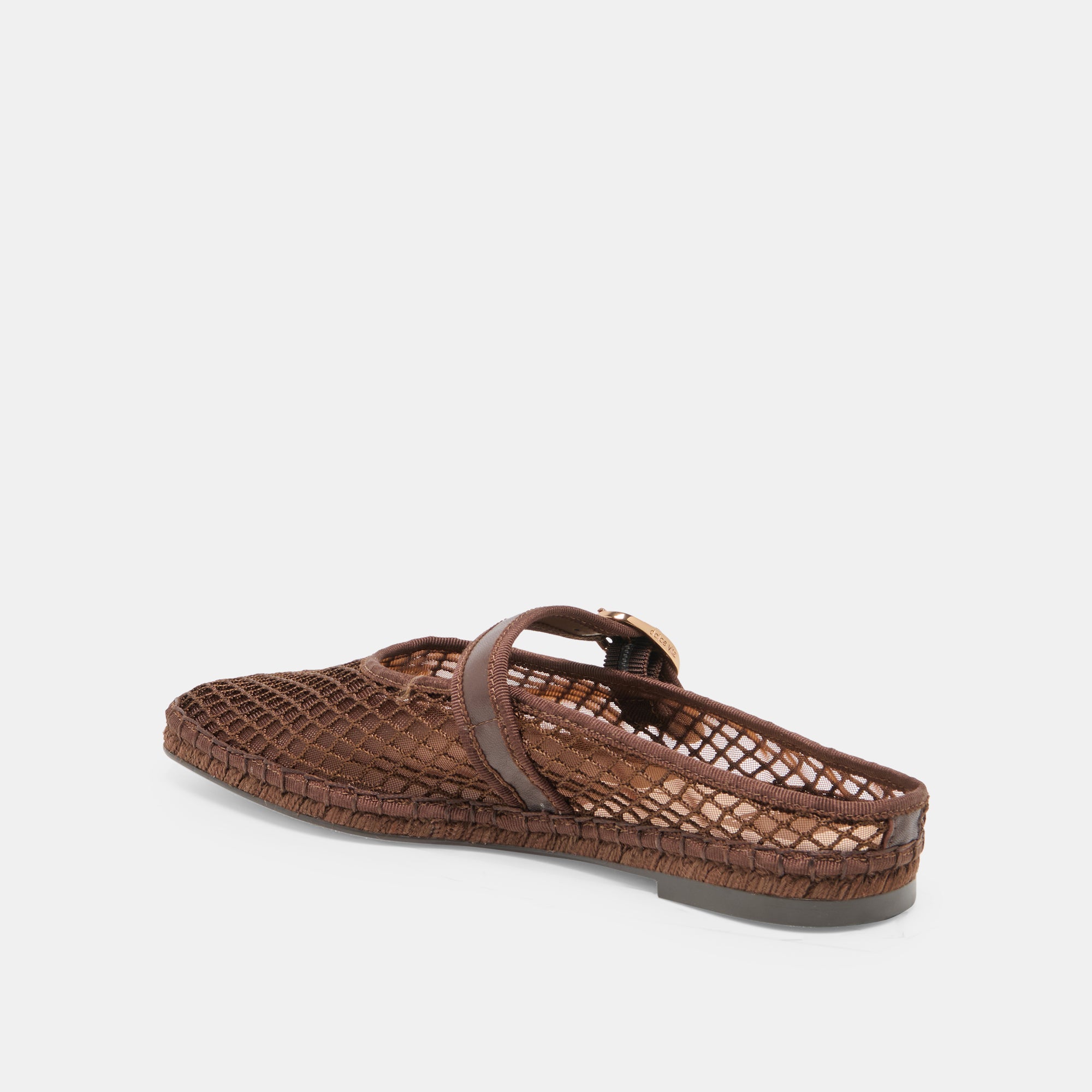 MILIE FLATS CHOCOLATE WOVEN MESH - Image 7