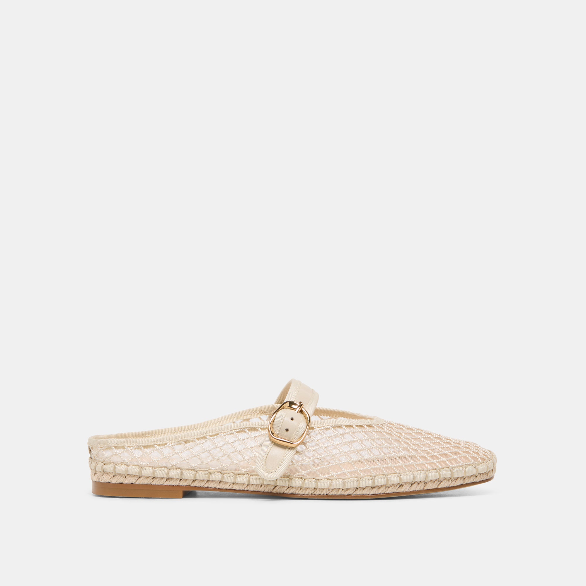 MILIE FLATS ECRU WOVEN MESH