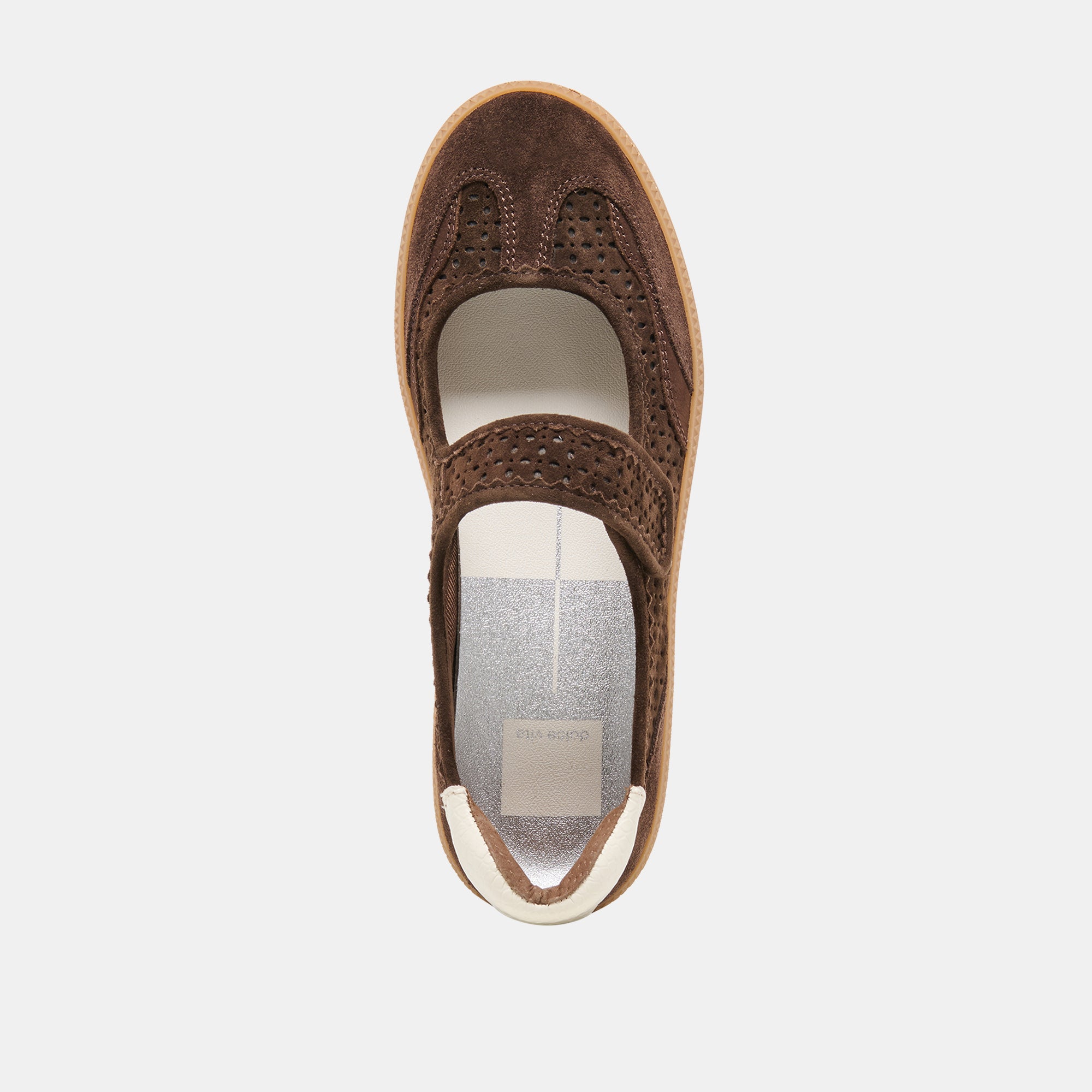 NANET SNEAKERS DK BROWN PERFORATED SUEDE - Image 8
