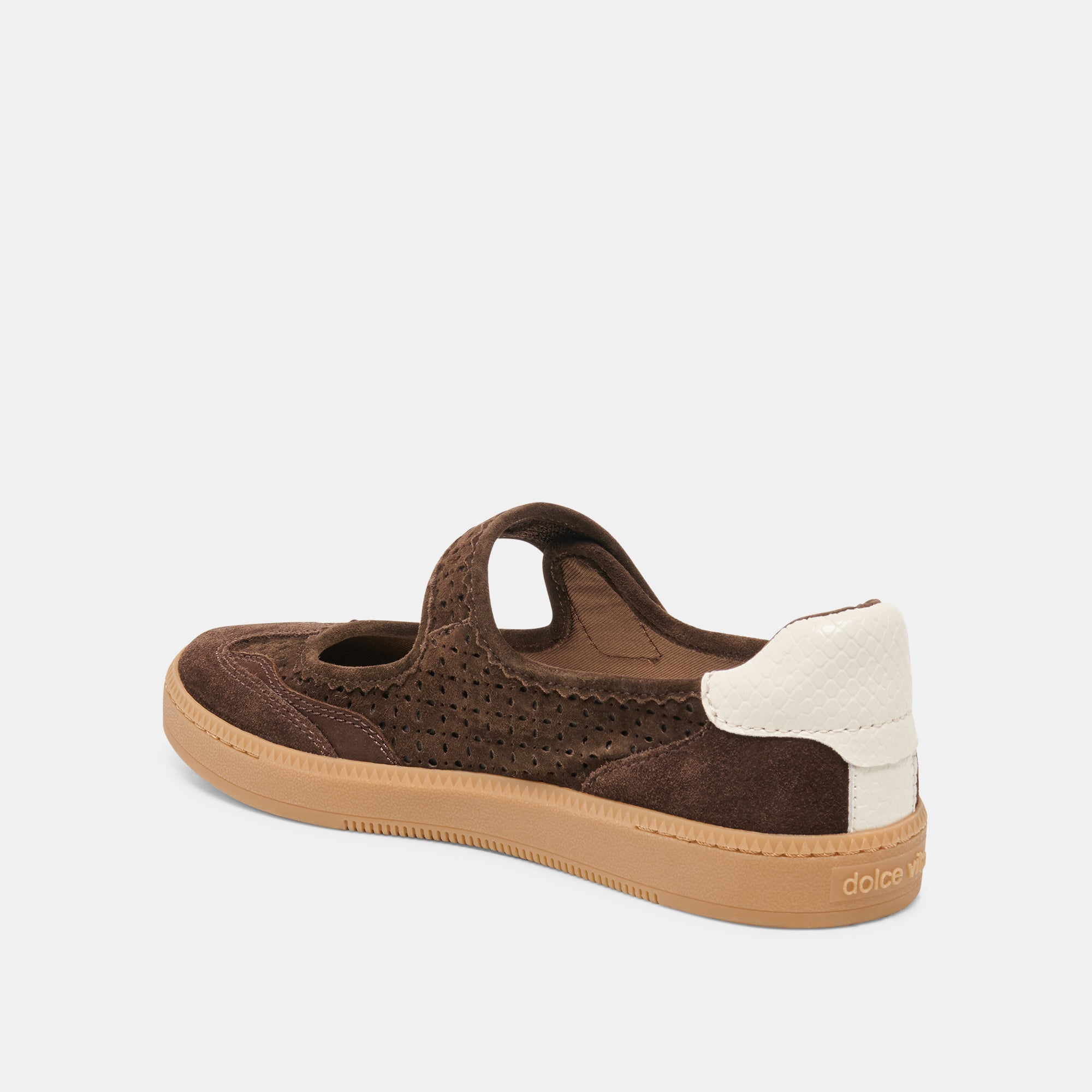 NANET SNEAKERS DK BROWN PERFORATED SUEDE - Image 5