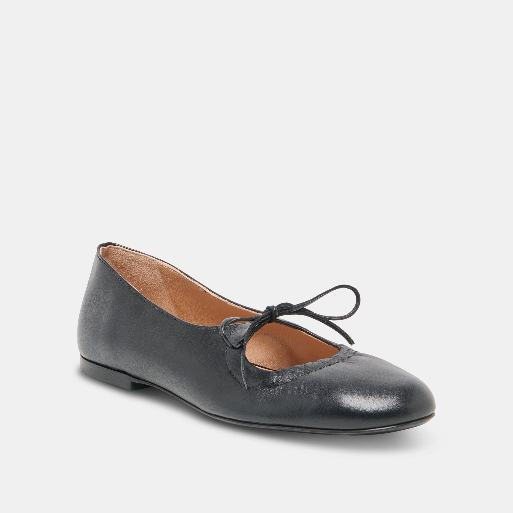 PAZEY BALLET FLATS BLACK LEATHER - Image 2