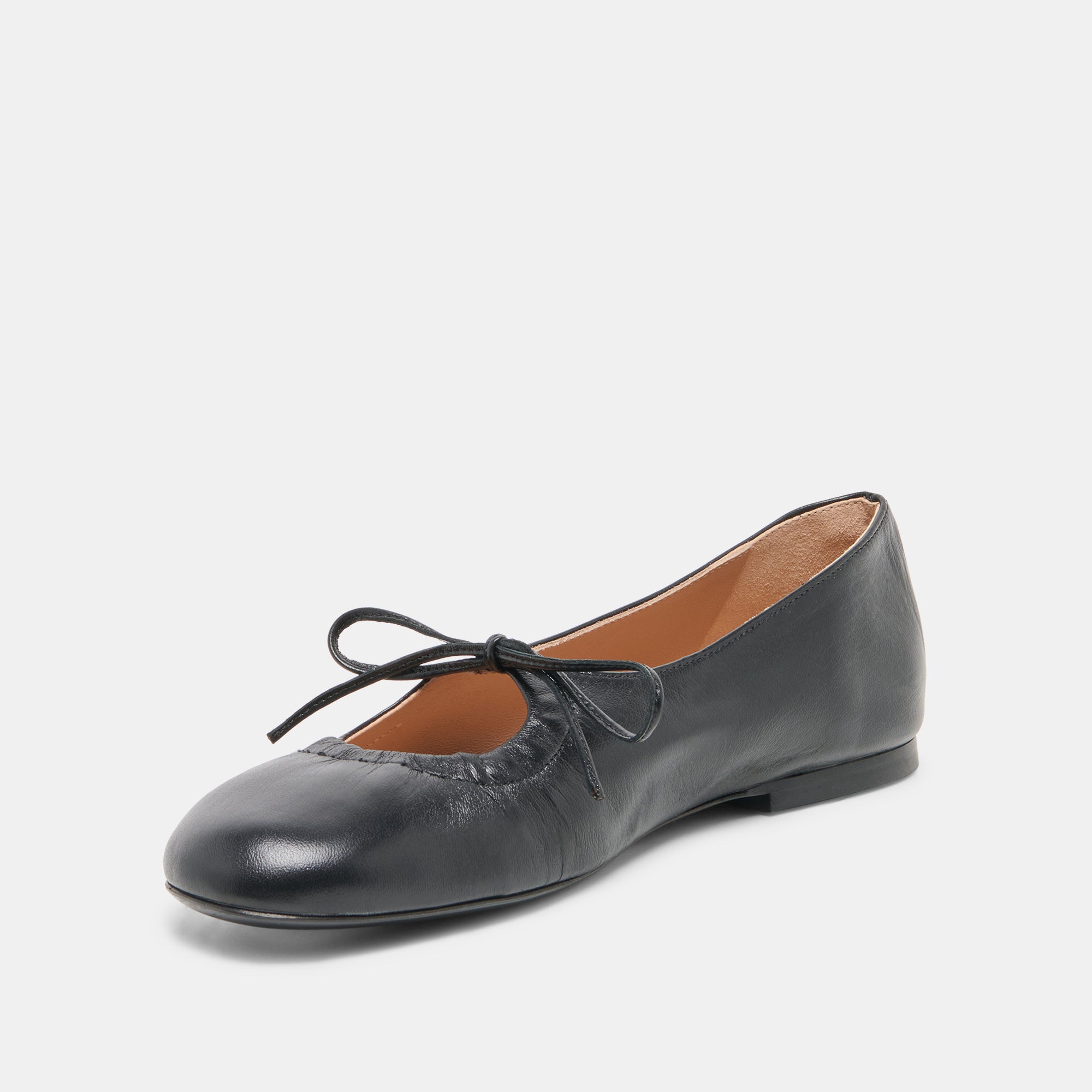 PAZEY BALLET FLATS BLACK LEATHER - Image 4