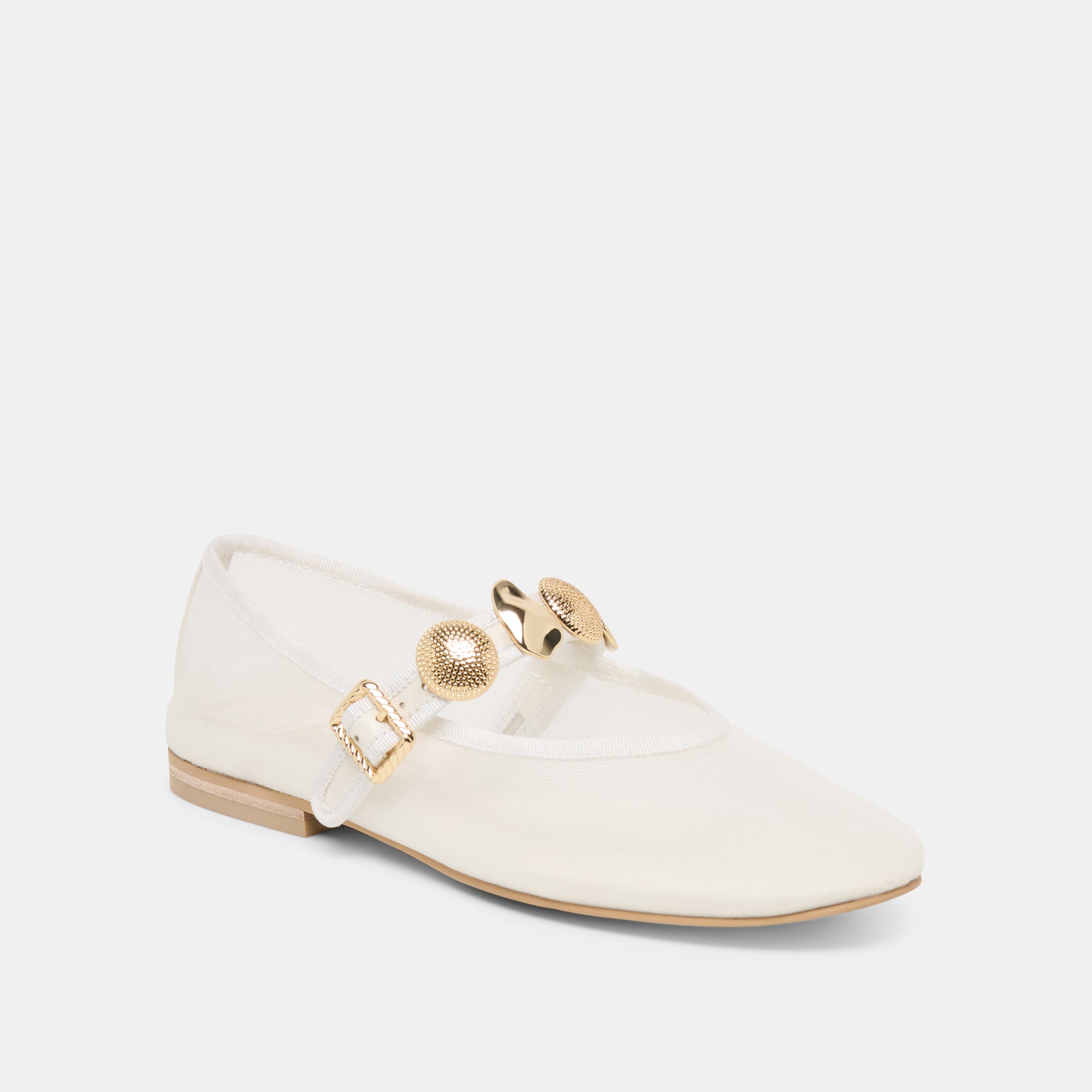 RELAN MESH BALLET FLATS WHITE MESH - Image 3