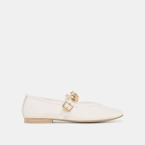 RELAN MESH BALLET FLATS WHITE MESH