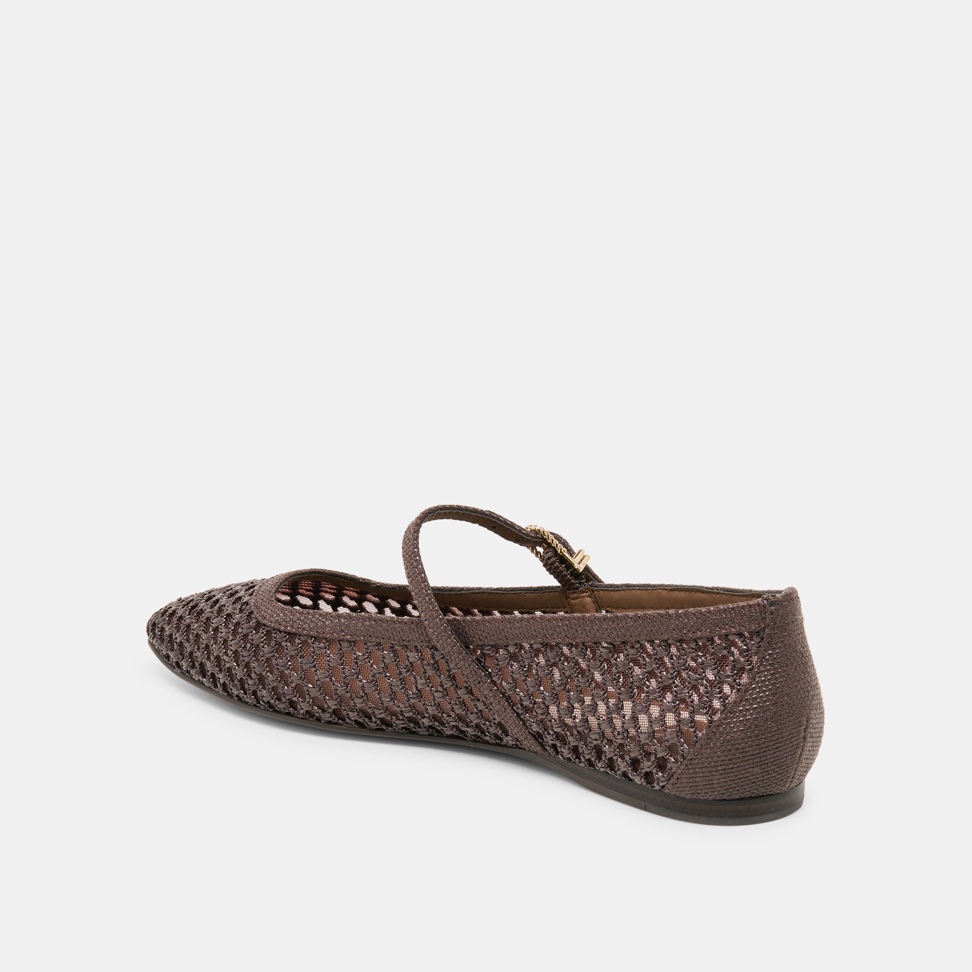 REYES BALLET FLATS CHOCOLATE WOVEN RAFFIA - Image 8