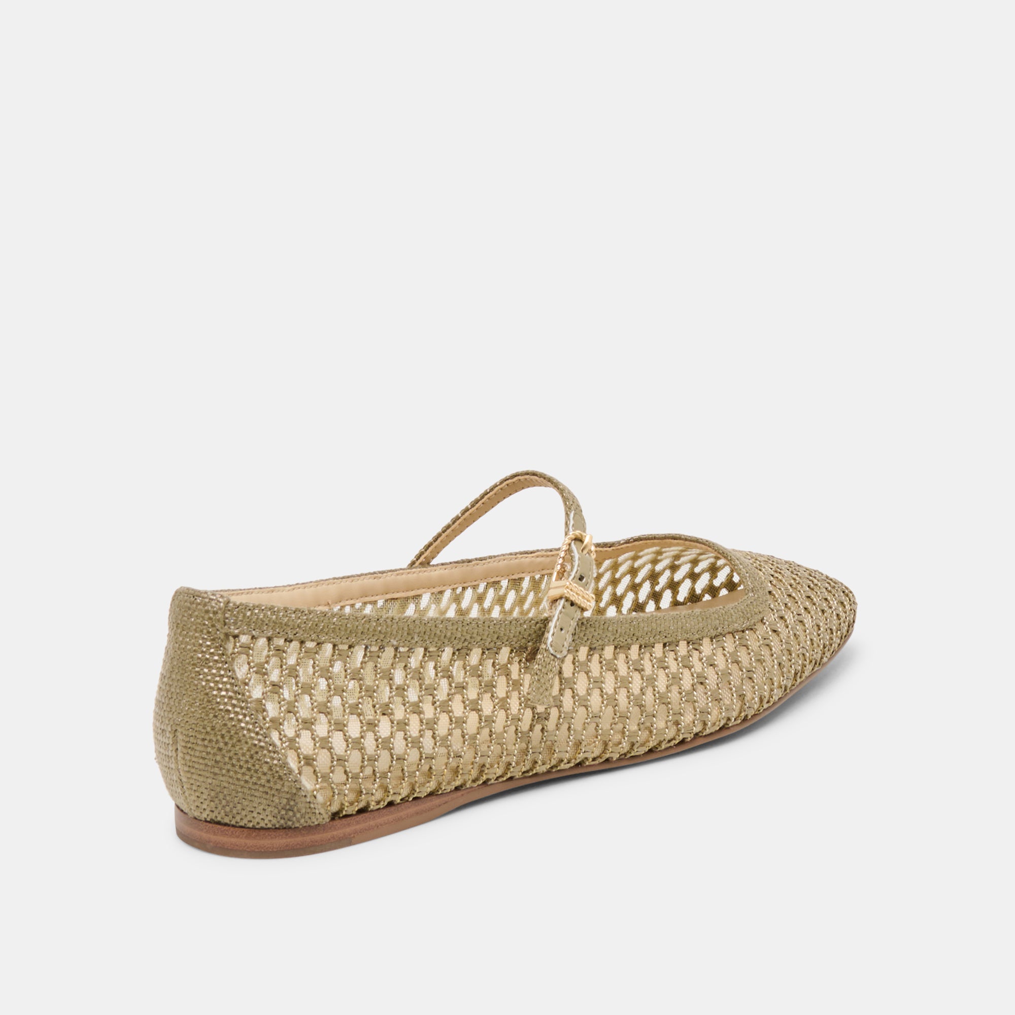 REYES BALLET FLATS OLIVE WOVEN RAFFIA - Image 3
