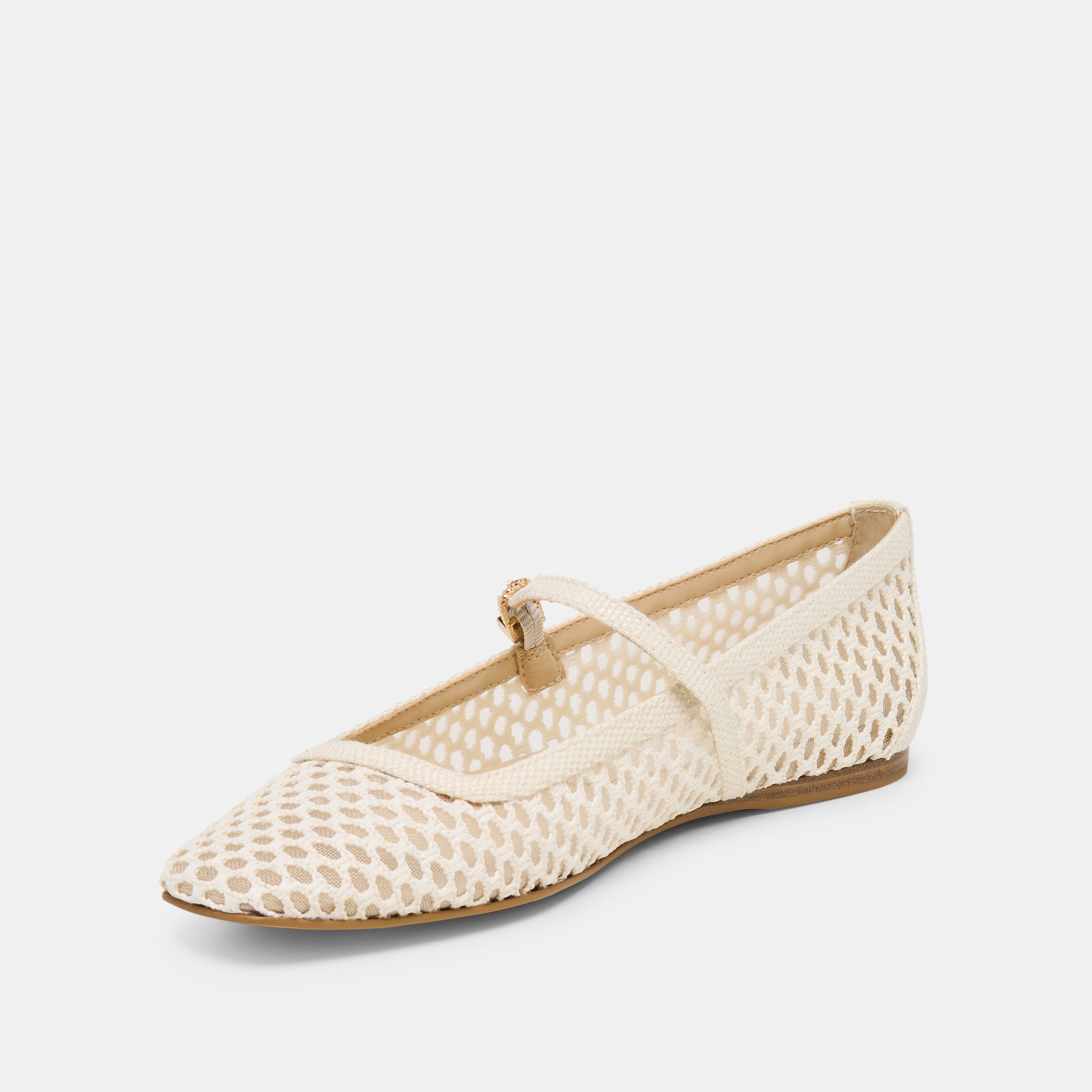 REYES BALLET FLATS WHITE WOVEN RAFFIA - Image 6