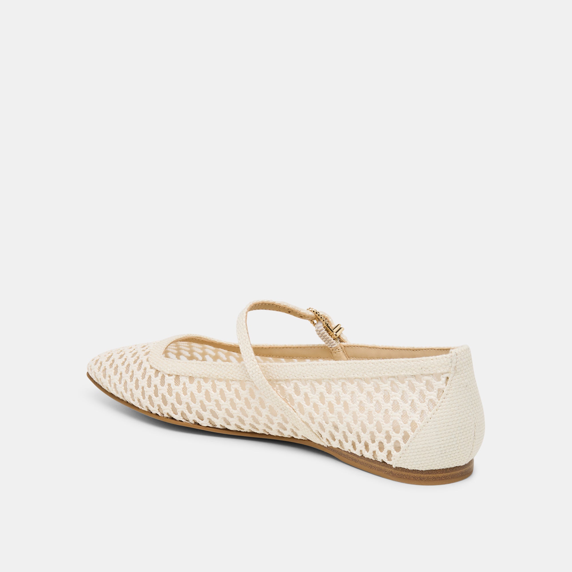 REYES BALLET FLATS WHITE WOVEN RAFFIA - Image 7