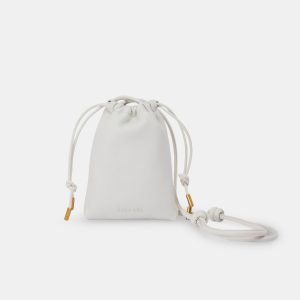 EVIE PHONE POUCH IVORY LEATHER