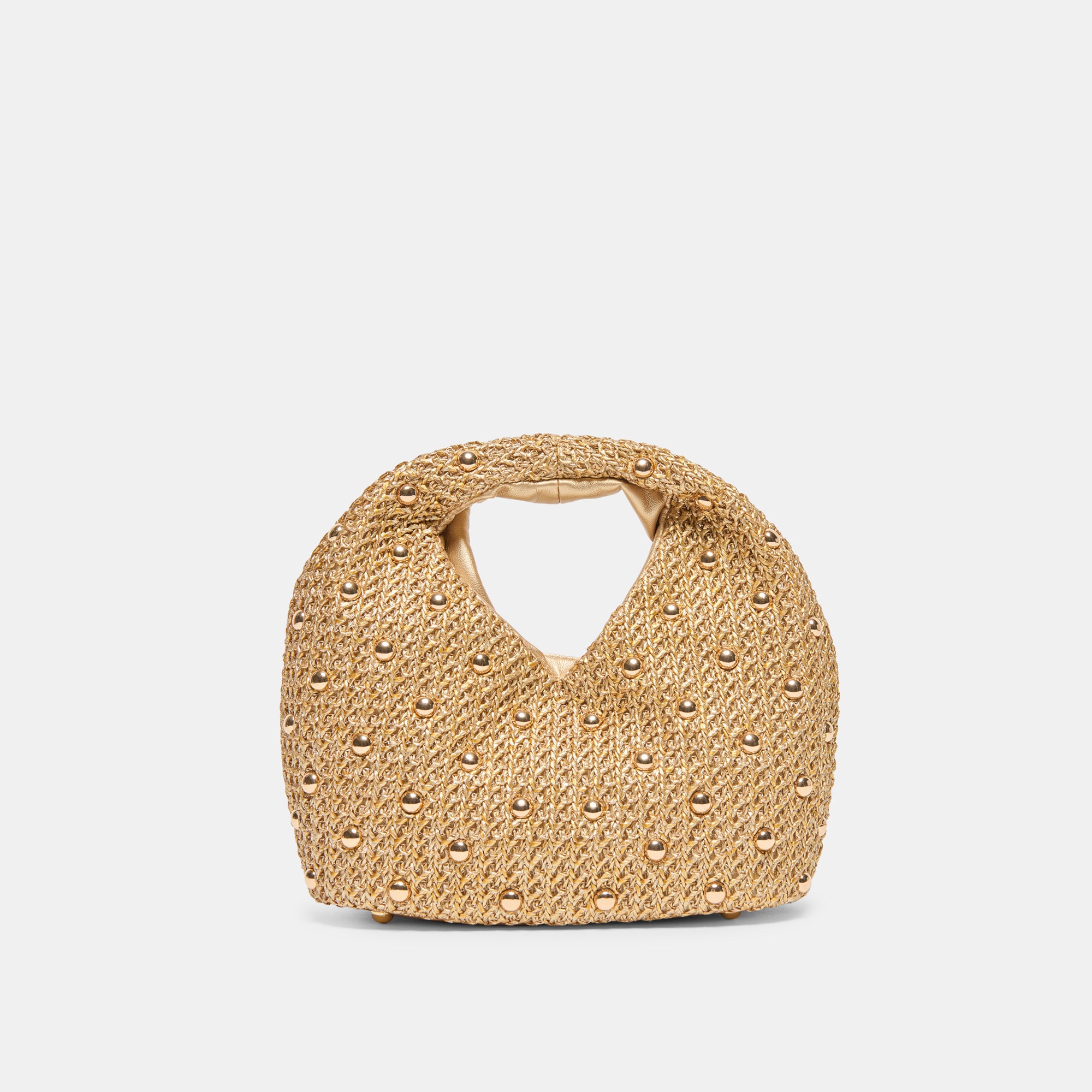 DAHLIA HANDBAG GOLD RAFFIA - Image 7