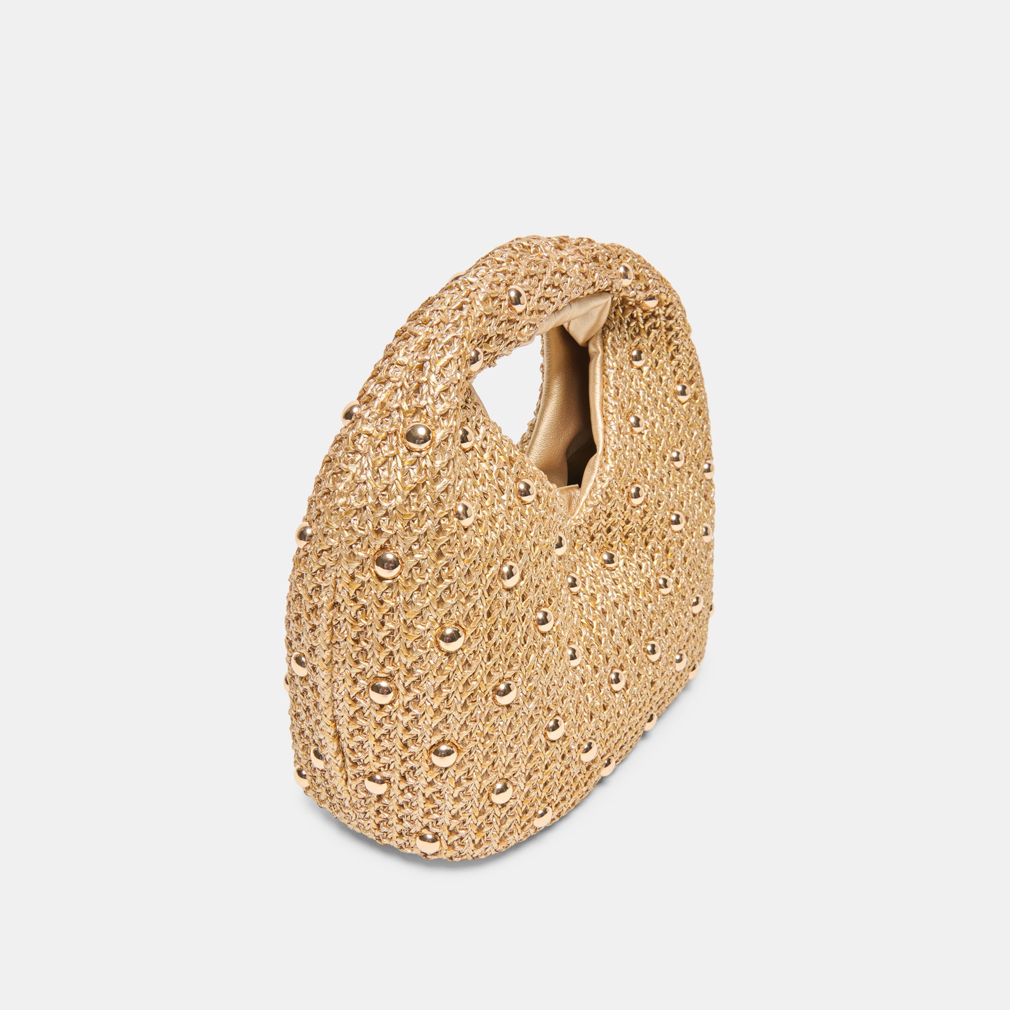 DAHLIA HANDBAG GOLD RAFFIA - Image 3