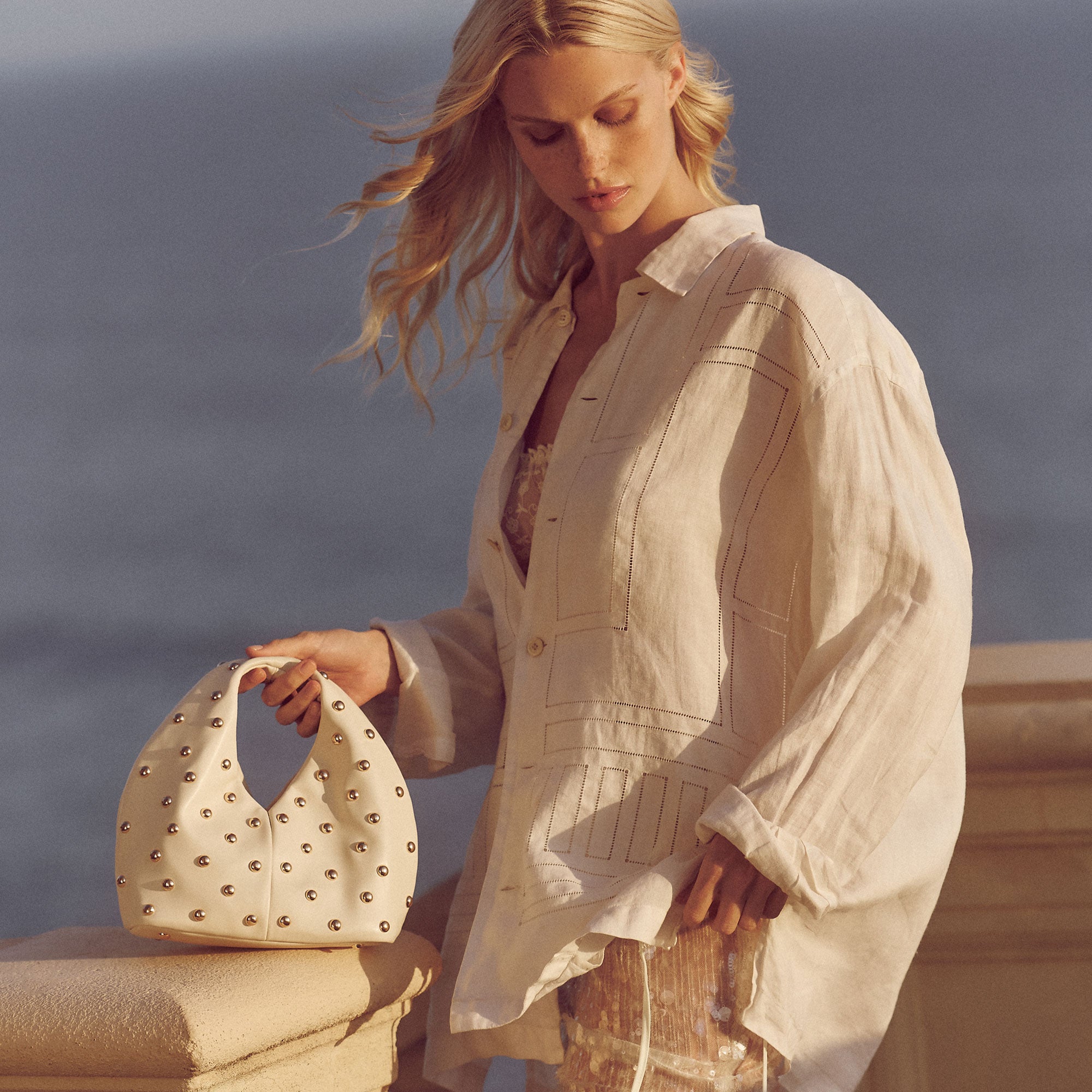DAHLIA HANDBAG CREAM STELLA - Image 4