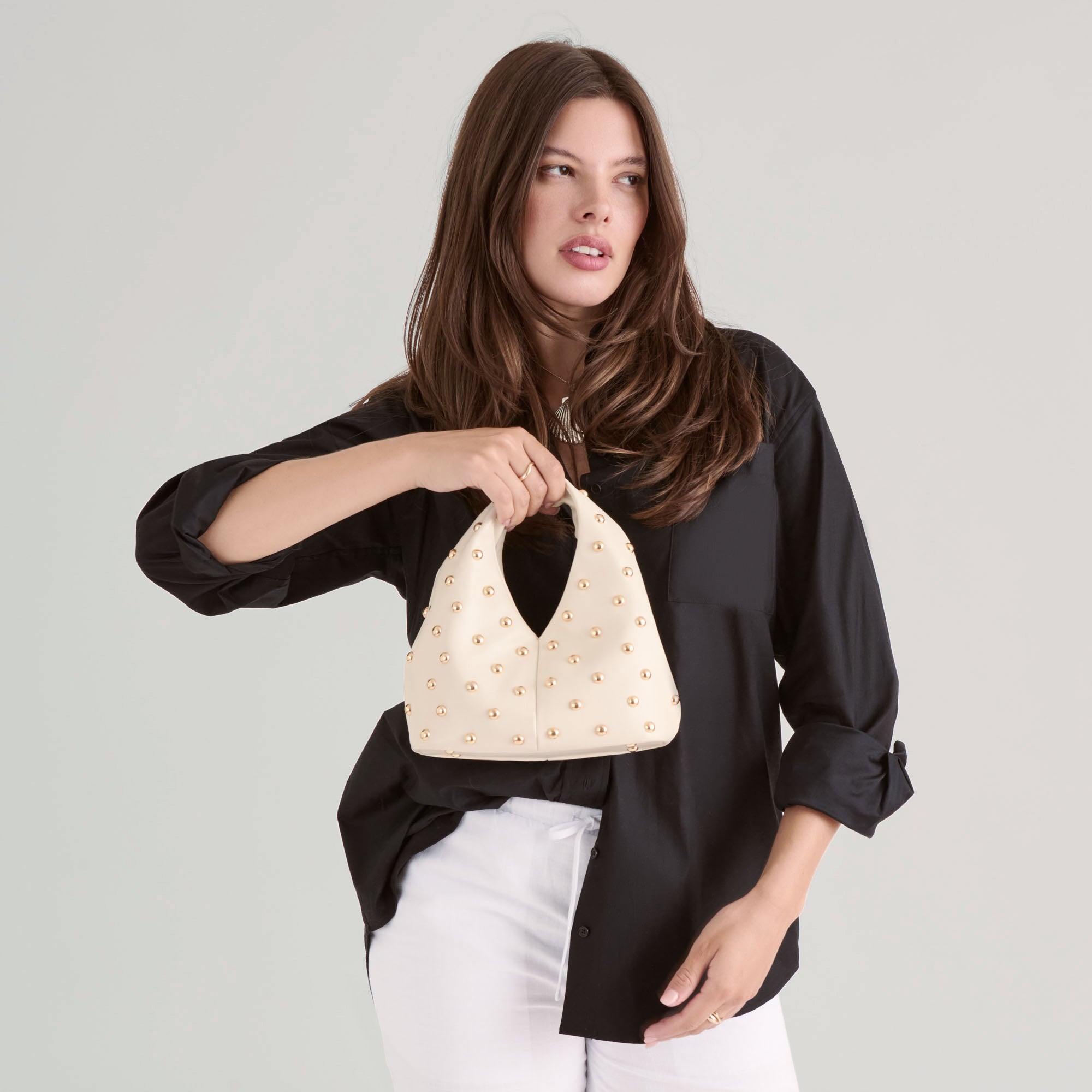 DAHLIA HANDBAG CREAM STELLA - Image 2