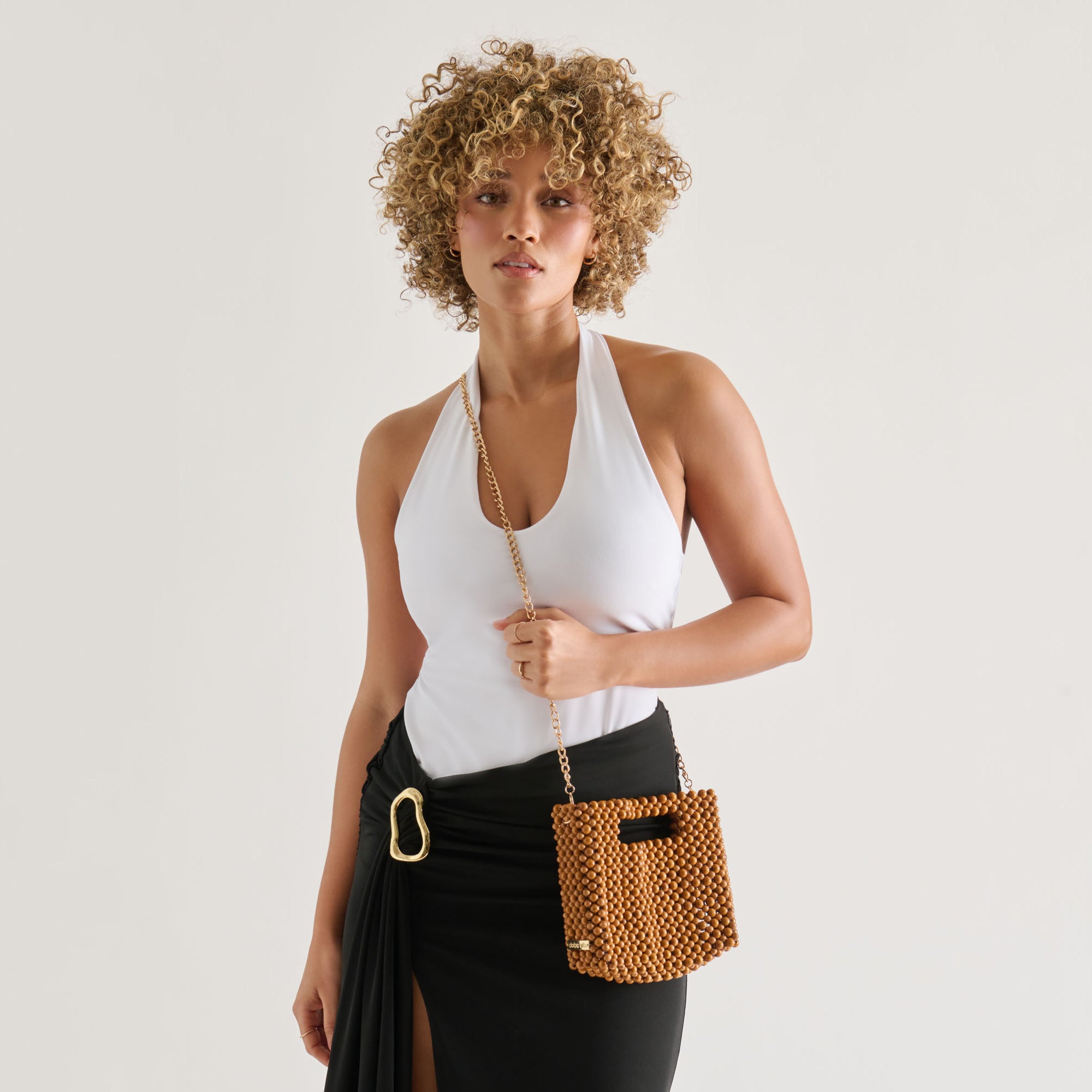 LINZY HANDBAG NATURAL WOOD - Image 6