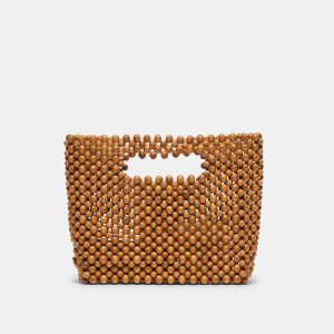 LINZY HANDBAG NATURAL WOOD