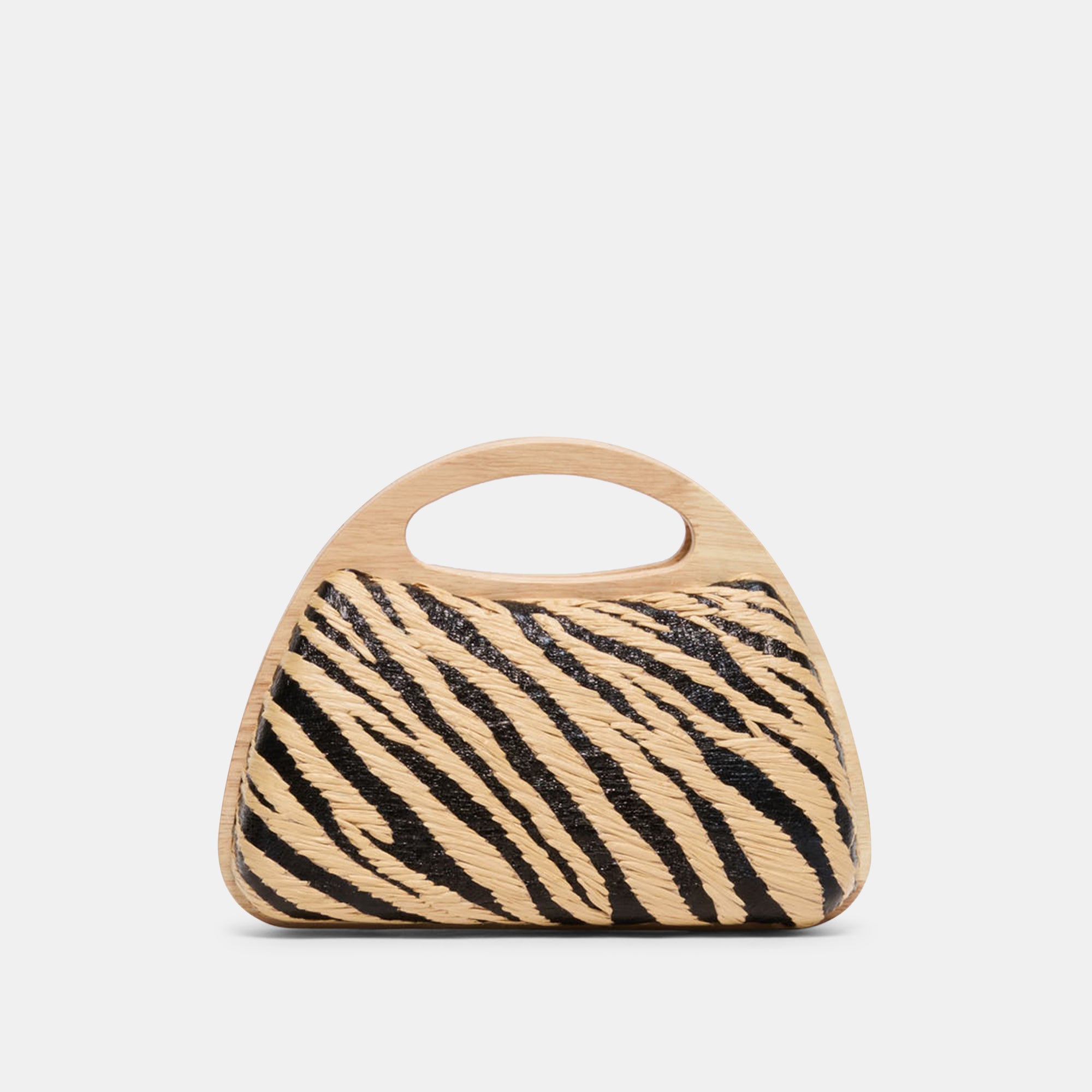 MAELIE HANDBAG BLACK NATURAL ZEBRA RAFFIA - Image 3