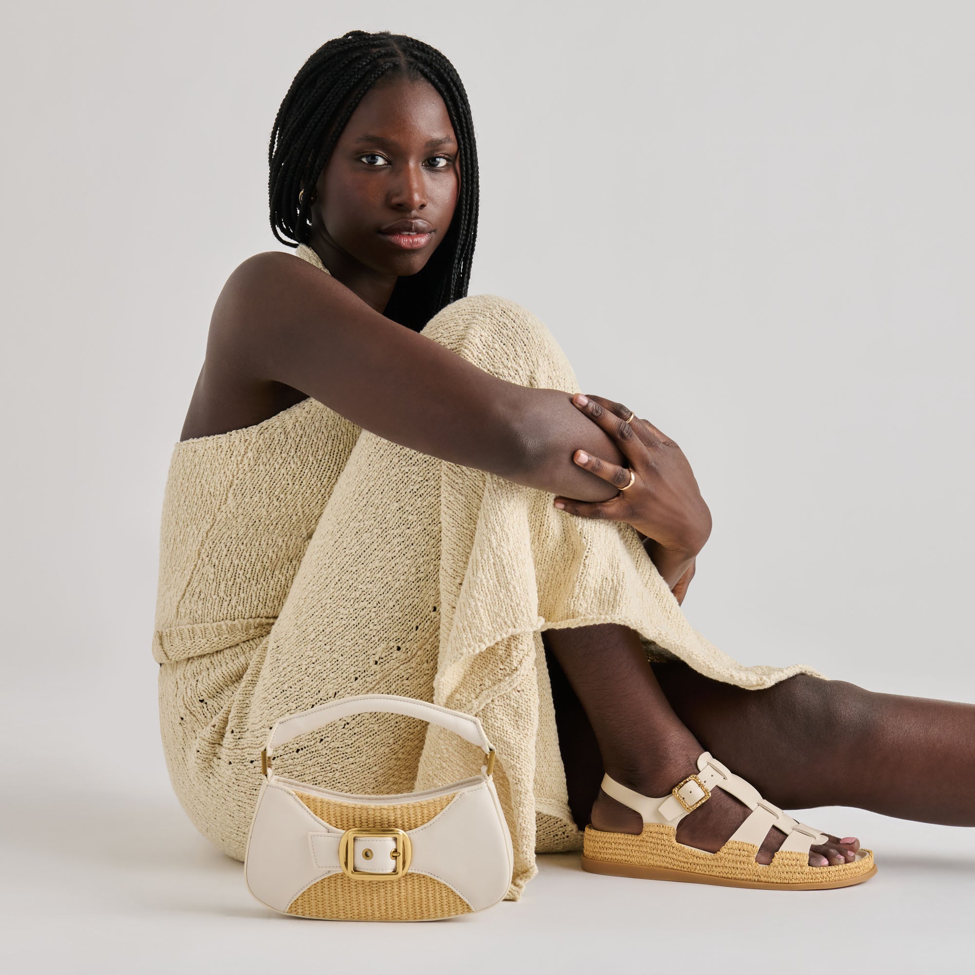 NUALA RAFFIA HANDBAG WHITE STELLA - Image 2