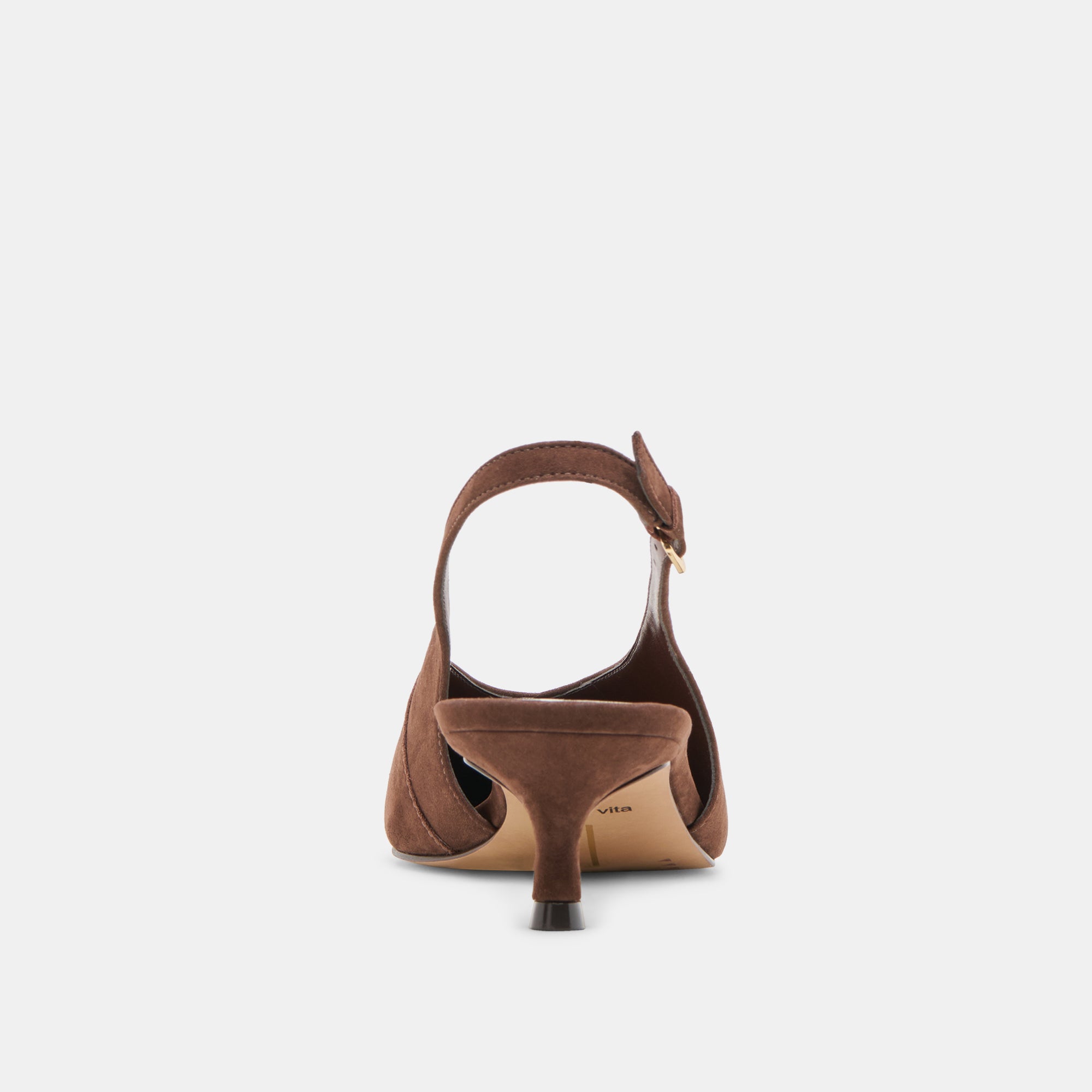 ALENNA HEELS DK BROWN SUEDE - Image 9