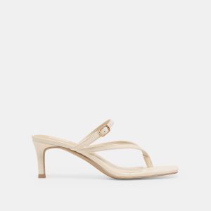 BIAGA HEELS OFF WHITE LEATHER