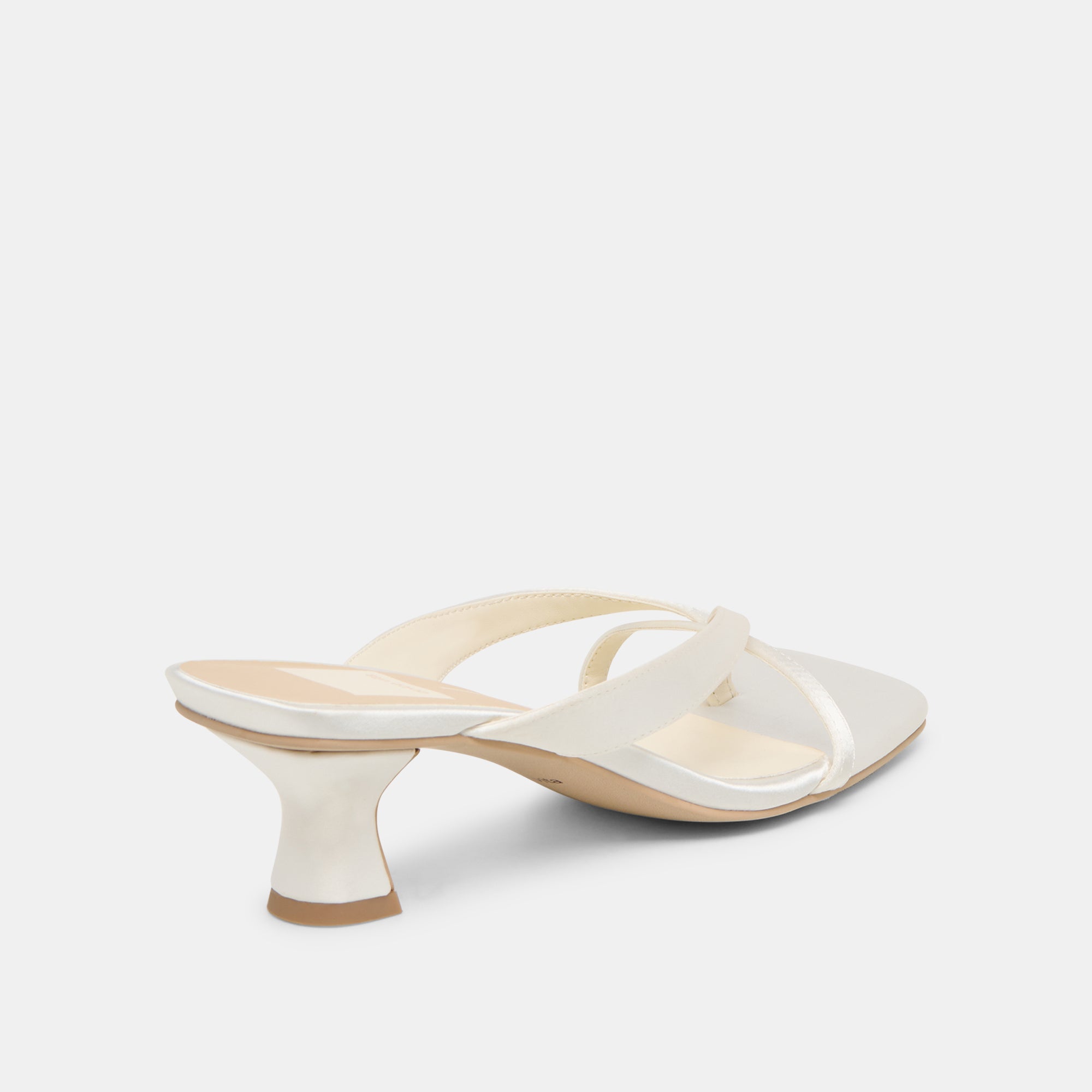 BREVEL WIDE HEELS TRUE WHITE SATIN - Image 3