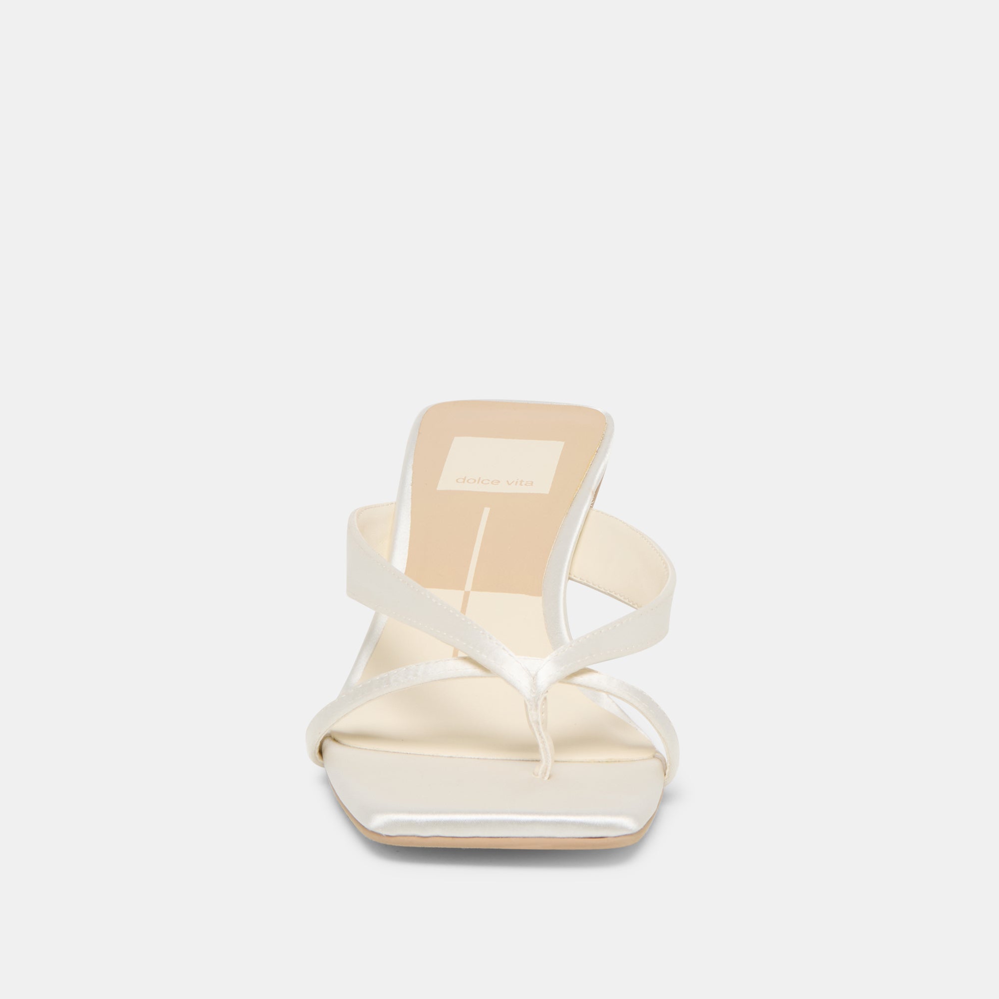 BREVEL WIDE HEELS TRUE WHITE SATIN - Image 6