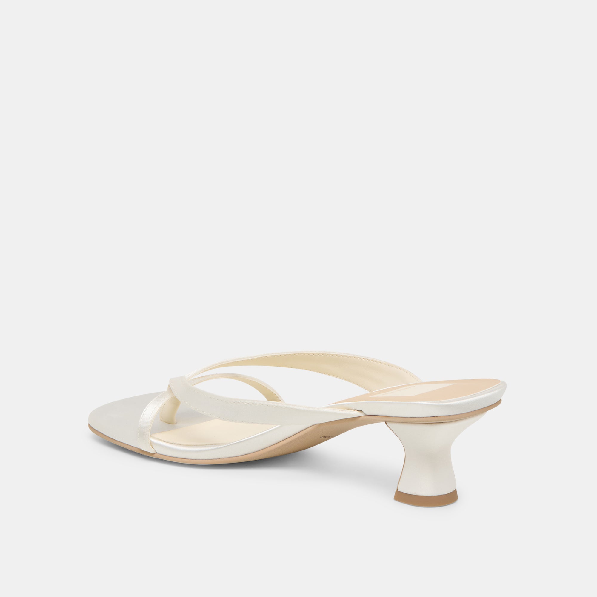 BREVEL WIDE HEELS TRUE WHITE SATIN - Image 5