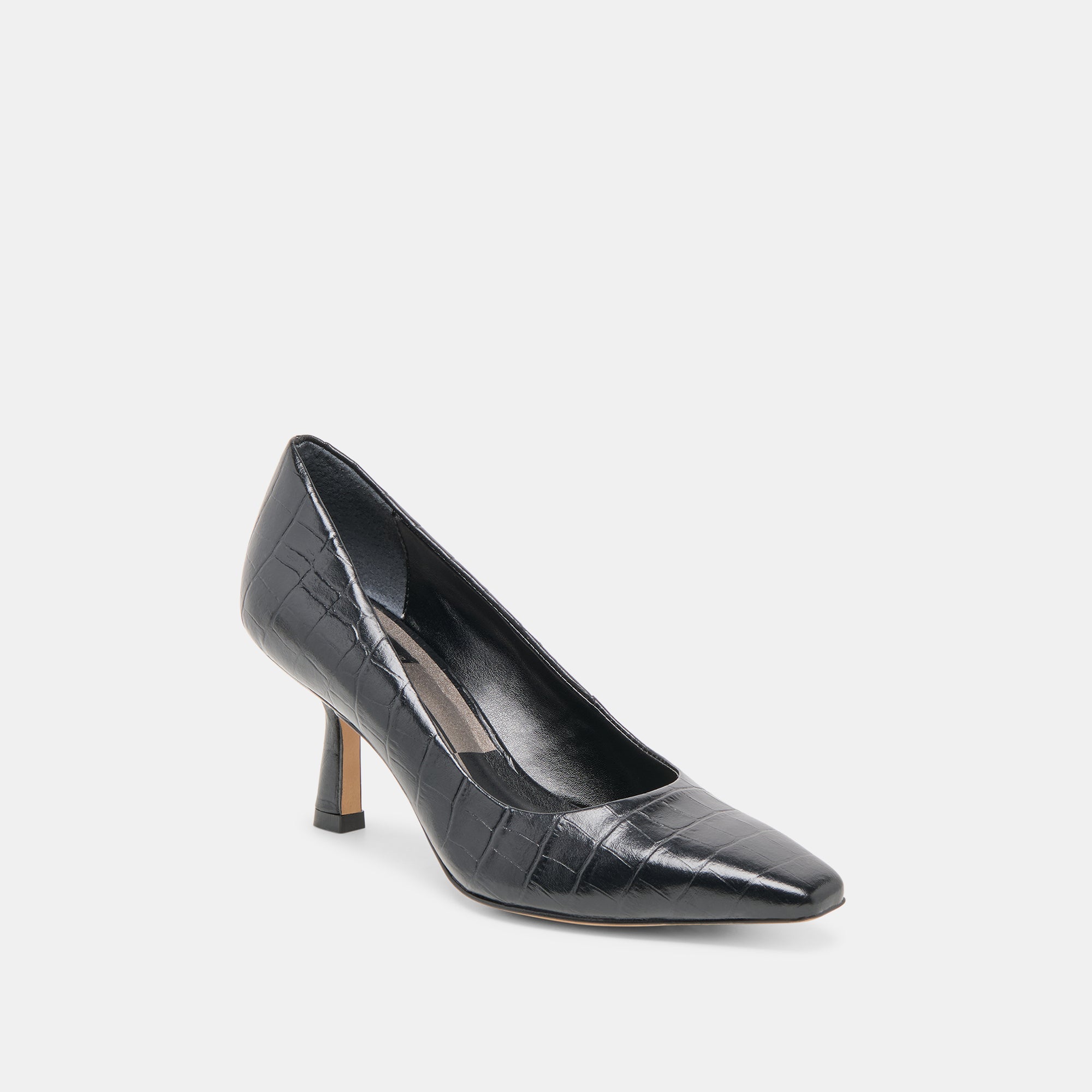 BRIONA HEELS NOIR CROCO EMBOSSED LEATHER - Image 2