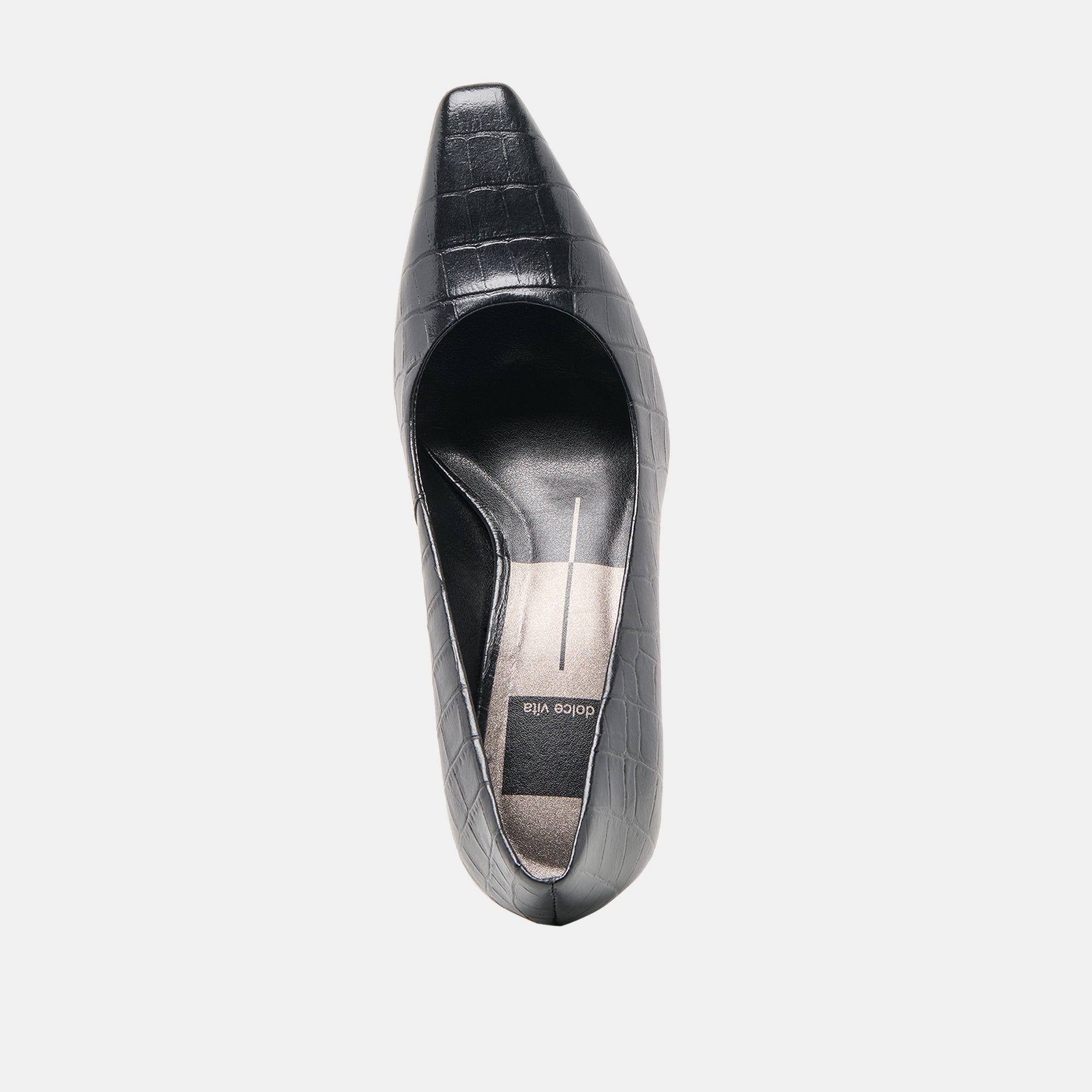 BRIONA HEELS NOIR CROCO EMBOSSED LEATHER - Image 8