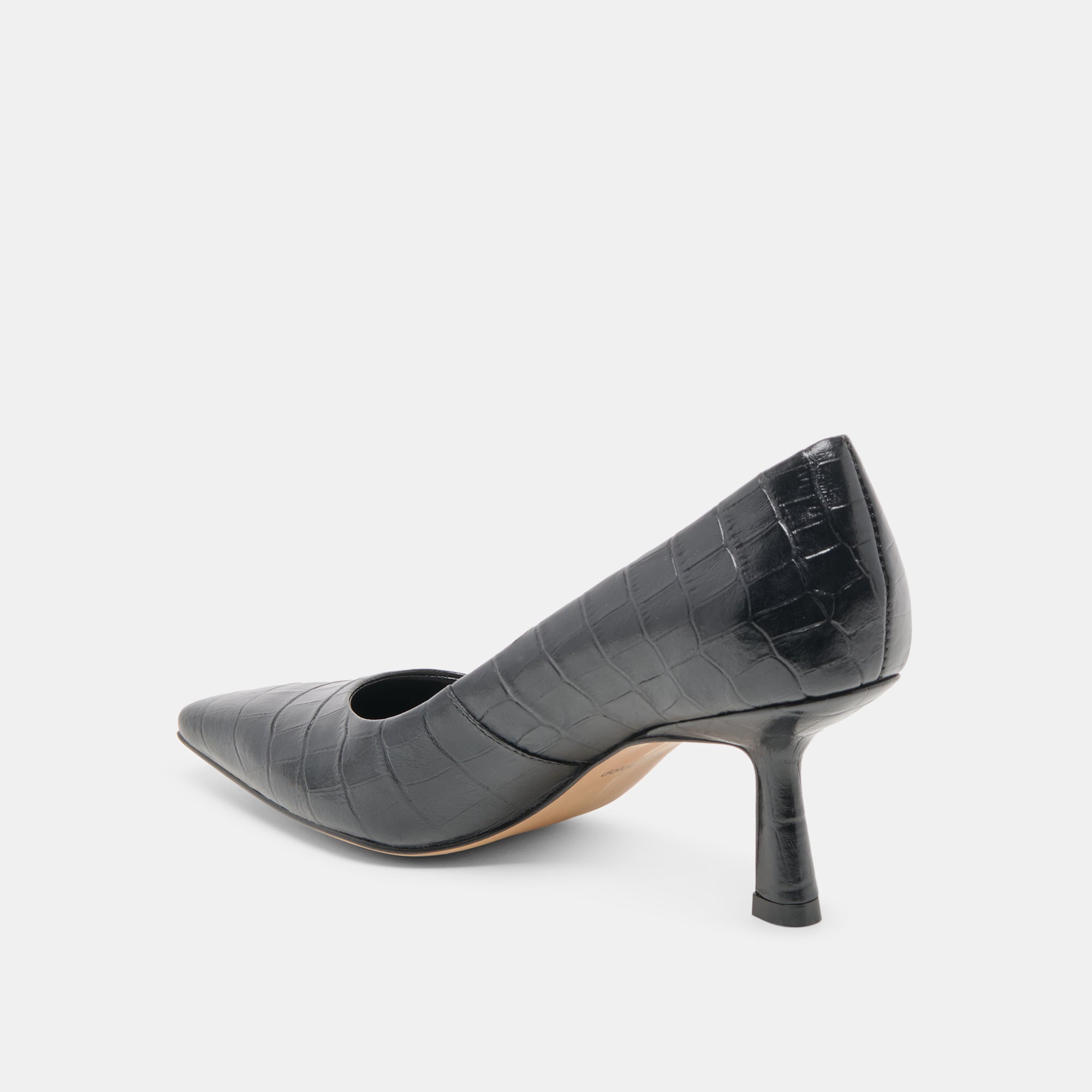 BRIONA HEELS NOIR CROCO EMBOSSED LEATHER - Image 5