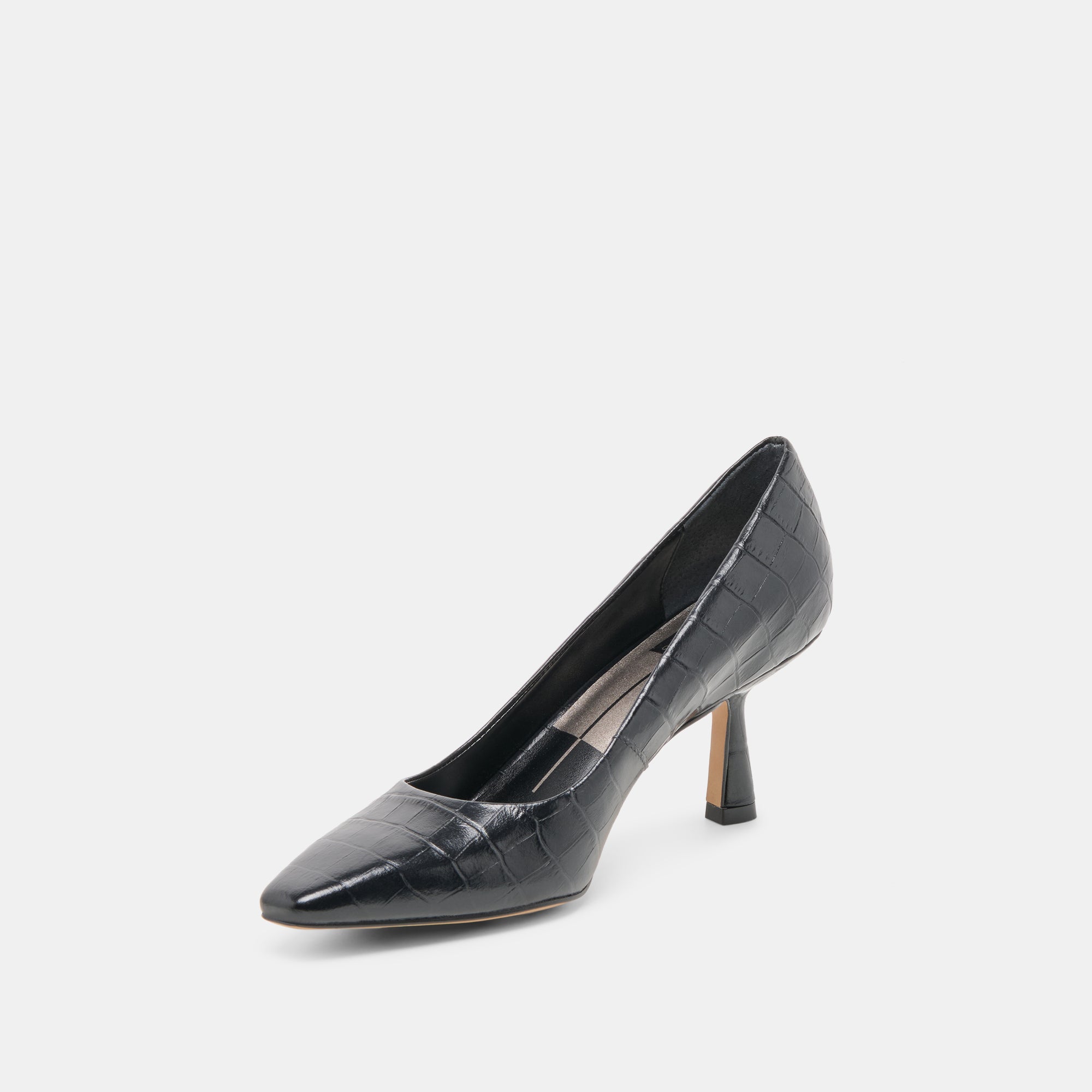 BRIONA HEELS NOIR CROCO EMBOSSED LEATHER - Image 4