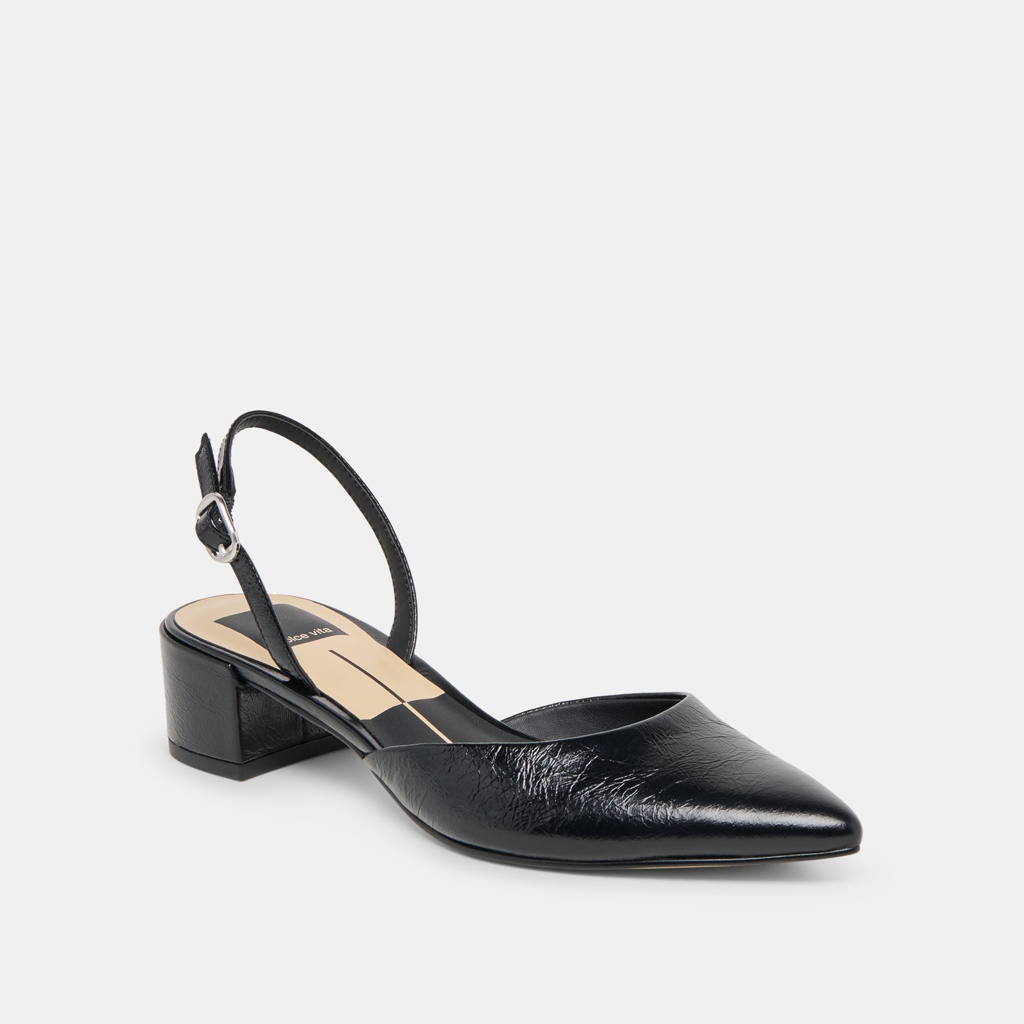 CAREL HEELS MIDNIGHT CRINKLE PATENT LEATHER - Image 2