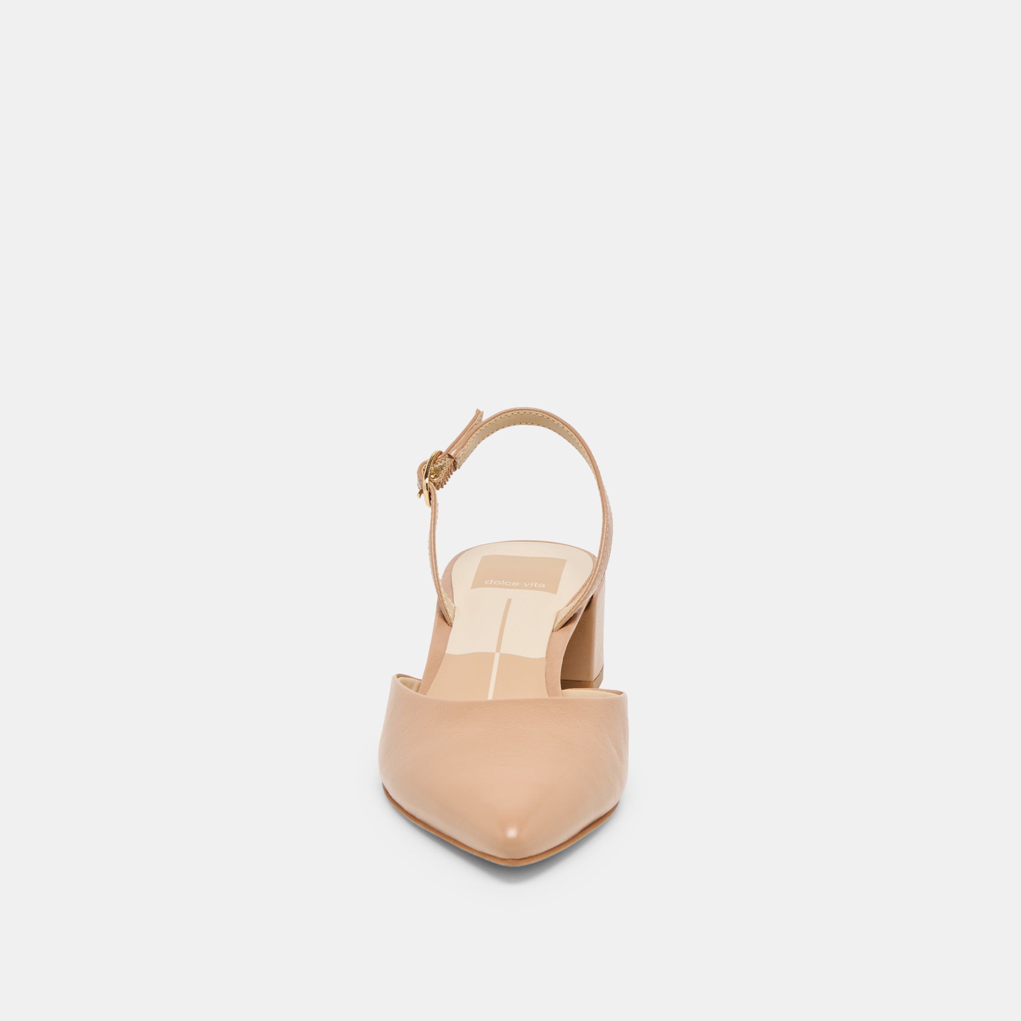 CAREL WIDE HEELS LT TAN CRINKLE PATENT LEATHER - Image 6