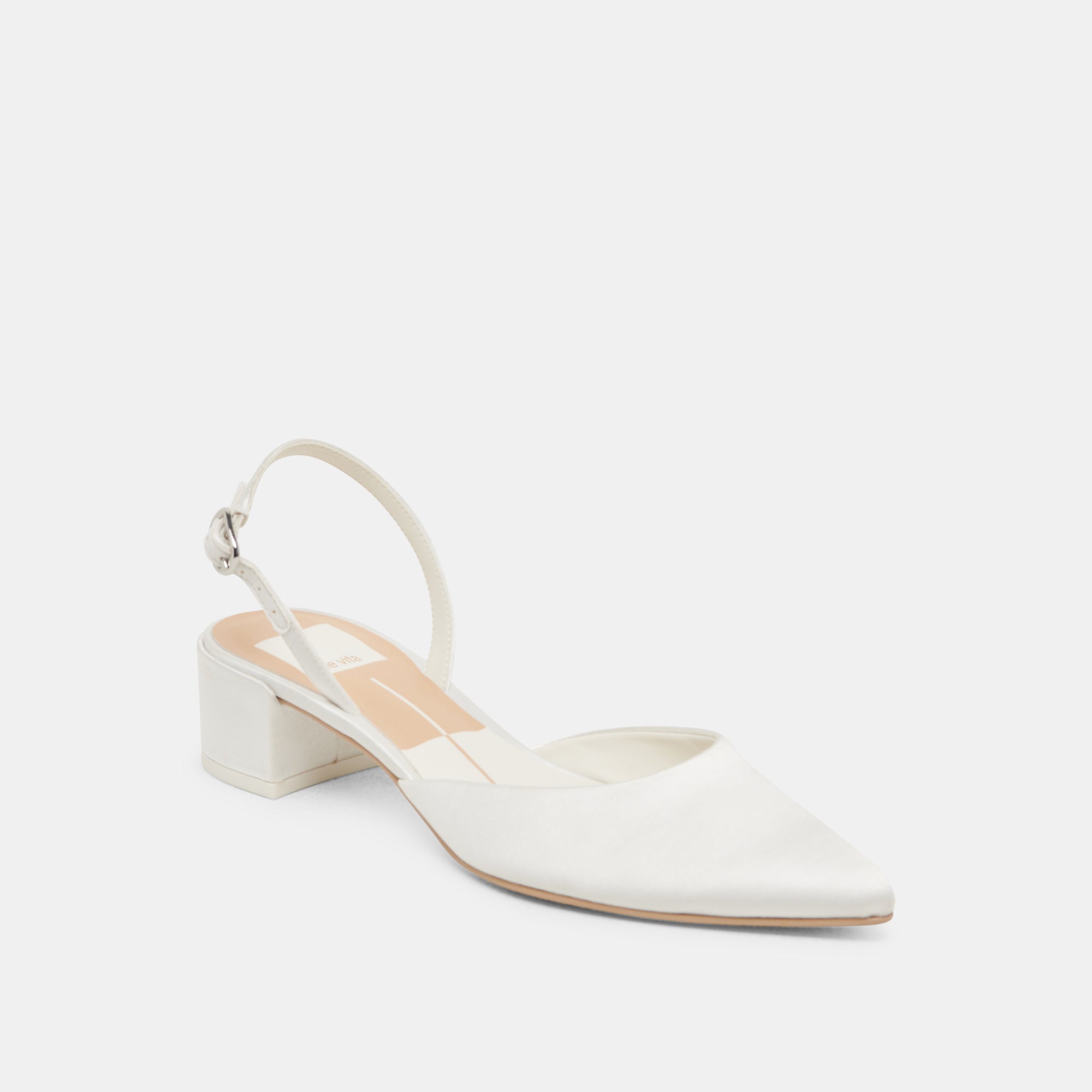 CAREL HEELS TRUE WHITE SATIN - Image 3