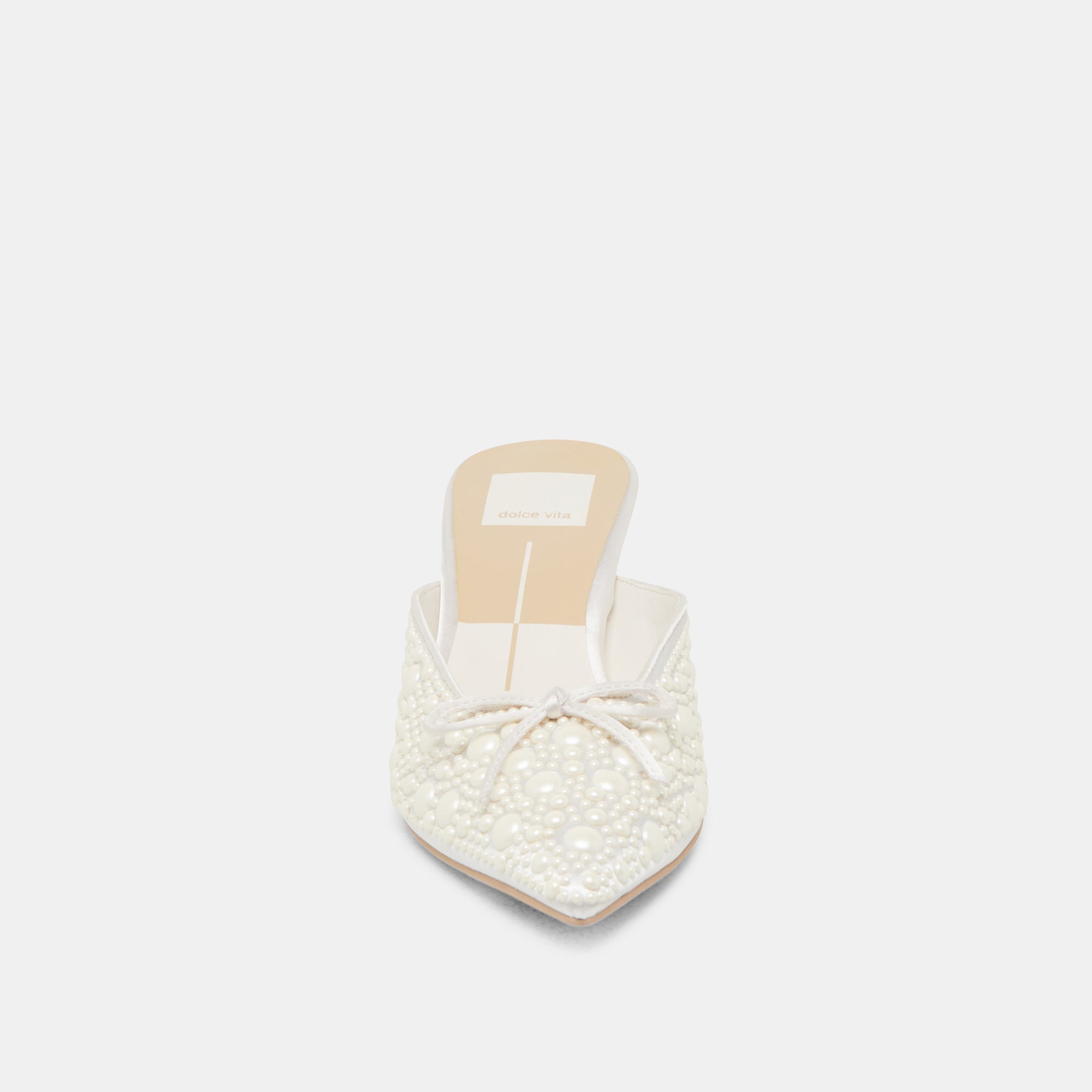CLAYTN PEARL HEELS TRUE WHITE SATIN - Image 9